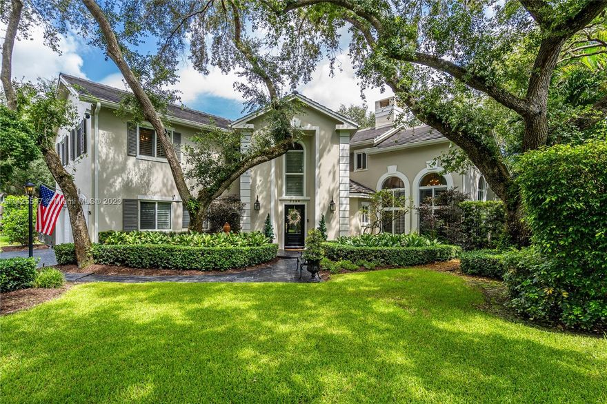 This magnificent French-style home nestled in the oak-lined gated community of Cutler Oaks with only 24 exclusive residences. The fully remodeled two-story residence features a dramatic foyer entrance, sweeping staircase and volume ceilings. Gorgeous formal living and dining rooms, impressive gourmet kitchen boasting ample pantry space and a Downdraft gas range. Upstairs, the spacious primary suite and en-suite bedrooms ensure comfort and convenience. Step into the truly enchanting backyard with a delightful pool, serene patio areas is beautifully staged with white drapery overlooking the manicured landscaping. The summer kitchen and butterfly garden enhance the alfresco dining experience. Two car garage and full house generator completes this extraordinary offering.