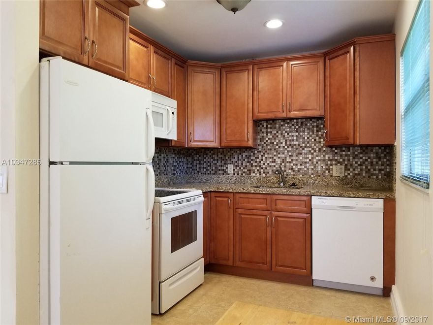 Beautiful renovated condo 2 bedrooms, 1 1/2 baths, brand new floors, remodeled kitchen with granite and nice backsplash, screened balcony overlooking pool and garden. Century Village is a 55+ community with amazing amenities and located close to I-75, shopping, restaurants, banks, etc., you can find a beautiful Club House with indoor and outdoor Olympic size pool, billiard, party and card rooms, theater, restaurant; also Century Village has Health Club, 18 holes Golf course, 24 hours medical emergency center and free transportation to nearby shopping, hospital, supermarkets.
One Tenant has to be over 55 and others over 18 years old.