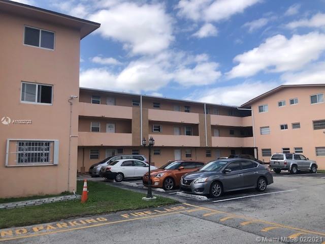Rare opportunity to buy 2/2. Prime location with access to 826, shopping and much more. Enclosed Balcony with ample storage space. Washer/Dryer inside of unit with additional Laundry room on same floor. Won't last long! All appliances included but may need replacement or repairs.