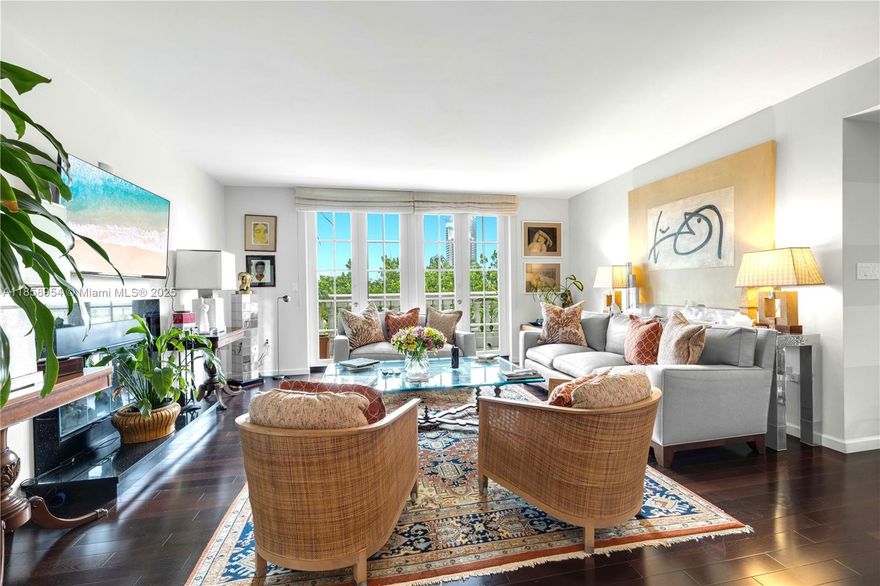 Experience refined coastal living in this rare 3BR/3.5BA townhouse in Miami Beach’s coveted South of Fifth neighborhood. Situated in the boutique Mediterranean-style Armitage,this 2-story residence offers the feel of a single-family home. The upper lever has a formal dining room and a formal living room with a fireplace.The gourmet eat-in kitchen features a chef-grade gas range and ample counter space.The lower level has 3 ensuite bedrooms each opening to a balcony,along with a laundry room.Outdoor living includes a dining terrace, private rooftop with sweeping sunset and skyline views, plus balconies from nearly every room. Includes 2 covered parking spaces. Located on a serene tree-lined street just 3 blocks from the beach, South Pointe Park, world-class dining, shopping, and nightlife.