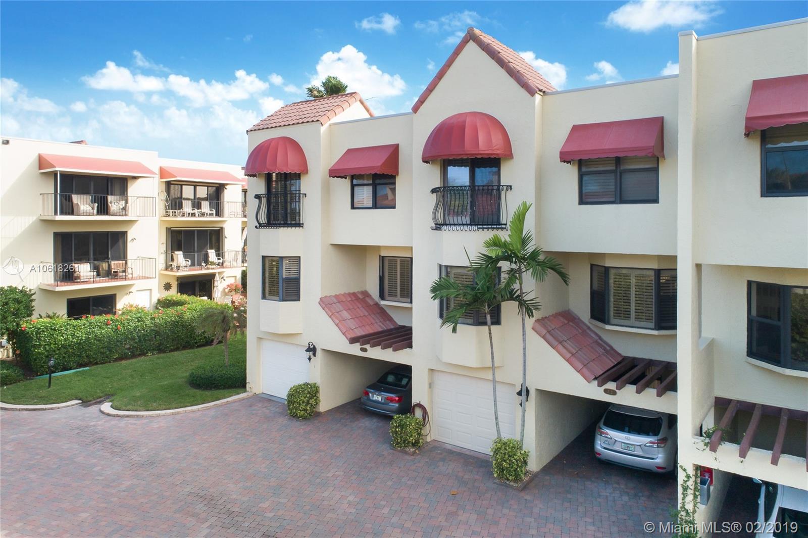 Incredible multi-level townhome with private elevator located in the heart of Juno Beach nestled between the Atlantic Ocean and Pelican Lake. A gated seacoast community of only 39 residents. This end unit has 4 BR 3.5 BTH. 2680 square feet plus 3 balconies and oversized patio with cozy lounging spaces and a shady grilling area. One car garage plus attached and adjacent car port. Steps to the tropical resort style pool with spa and fitness. There is also a private community boardwalk to the Ocean. Other highlights: newly renovated kitchen and baths, new screens for entire home, plantation shutters throughout and lots of storage. Move in today and enjoy listening to the ebbing of waves on the Cote De La Mer shore.