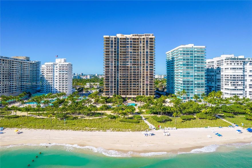 Opportunity to own one of the finest and largest apartments in Bal Harbour Tower, the most private and luxurious building in Bal Harbour!  This remodeled corner residence offers direct ocean views from all major rooms. 4,980 SF of pristine living.  Grand foyer entrance opens into a spectacular living room w/bar & dining room created for large gatherings. Huge master bedroom and baths with two voluminous walk-in closets (one is fitted as a caretaker's quarters). Oversized VIP guest room and bath, separate den/office, gourmet eat-in kitchen, & 4 amazing terraces. Bal Harbour Tower is a full-service building w resort-style amenities & a renowned private restaurant.