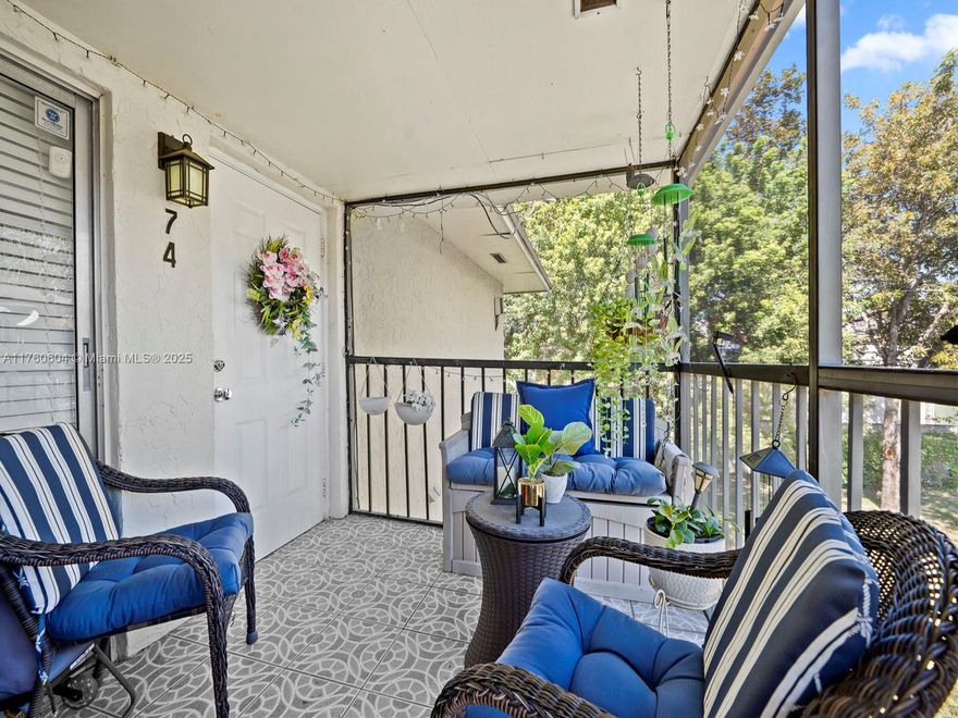 Well-maintained 2 bed/2 bath condo in the desirable Lakeside XI Condo community! This second-floor unit features an open layout with ceramic tile flooring throughout, a spacious living and dining area, and an in-unit washer/dryer for convenience. Enjoy a private screened porch—perfect for relaxing. Low HOA includes water, insurance, and access to the community pool. Centrally located in West Kendall, near shopping, dining, schools, and major highways. A great opportunity for owner occupants or investors! The unit is tenant-occupied, and 24-hour notice is required for all showings. The best time for showings is on Saturday from 12 pm to 2 pm.