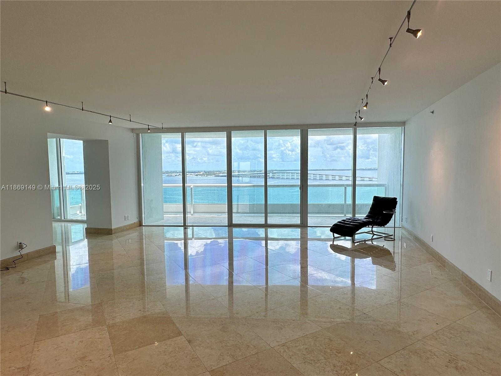 This is the sought after, spacious 2,580 sq ft. 2 bedroom, 3 ½ baths residence with fabulous direct bay & city
views. The interior offers a spacious entry foyer w/ private elevator access, large living and dining areas, Sub Zero and new kitchen appliances & countertops, marble baths, large closets, wood floors in bedrooms, and marble floors throughout the rest of the unit. The residence is surrounded by 10’ high new hurricane impact floor to ceiling windows. Santa Maria is the most prestigious building on Brickell Ave featuring world class amenities: full time doormen, concierge, valet parking, cafe (open for breakfast, lunch and dinner), tennis, racquetball, remodeled state of the art health club with upscale gym equipment, spa, BBQ, Jacuzzi, etc.
Bric
