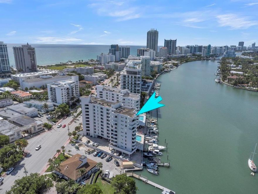 AMAZING WATER VIEWS from your balcony! Enjoy watching sunsets and panoramic views of the Bay, Downtown Miami and Millionaire Mansions.   TOP LOCATION in Miami Beach, walking distance to the beach, supermarkets, shops, restaurants and houses of worship. Close to South Beach and convenient access to Downtown Miami.   IMMEDIATE INCOME - Unit is rented until 08/31/2026.  Updated 1 Bedroom / 1.5 Bathroom Condo, extremely clean and well-maintained with tile floors, large balcony and hurricane shutters. Building with security cameras and restricted entry.  GATED PARKING (1 assigned spot). Waterfront pool deck. Boat slips for rent (subject to availability).   COME SEE IT NOW!