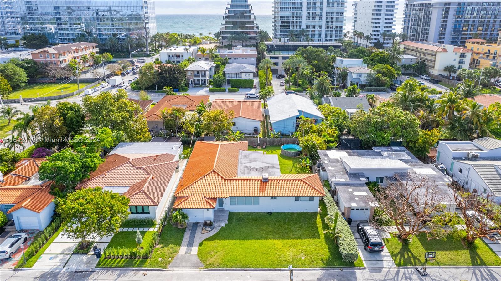 Prime location in Surfside with close proximity to stunning beaches, Bal Harbour shops, and places of worship. This oversized 8,400 sq ft lot is an amazing opportunity to renovate the original 3,000 sq ft four bedroom/three bath single family home or develop a new luxury home on this spacious plot.
