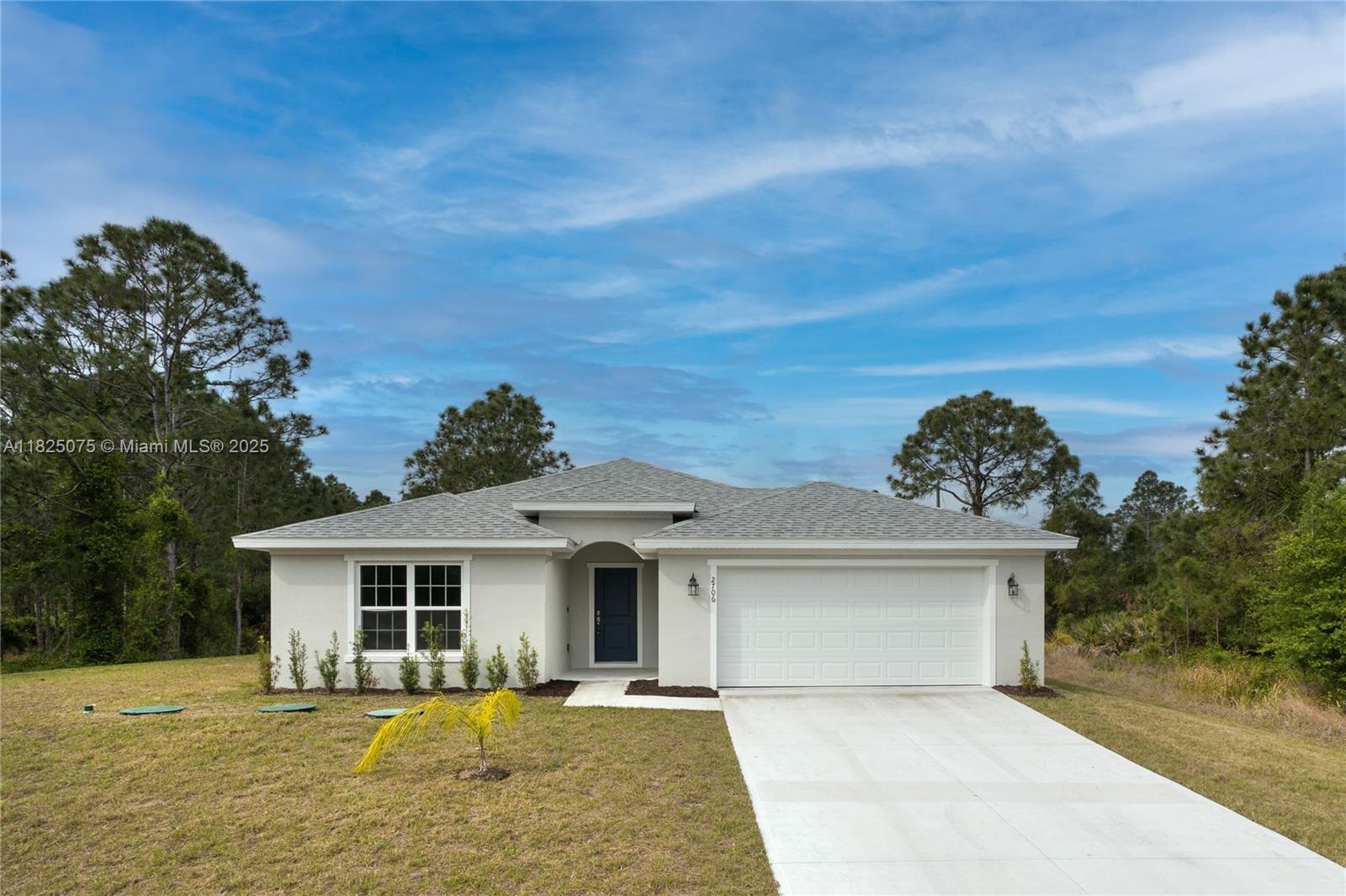 New Construction! Affordable Luxury offering $15k flex cash. Step into affordable elegance with this beautifully designed 4-bedroom, 2-bathroom home featuring a open floor plan, quartz countertops, soft-close shaker cabinets, and stainless steel appliances. Luxury vinyl plank flooring throughout. Owner's suite with tiled walk-in shower and dual vanity. Energy-efficient features include Low-E windows, R30 insulation, 15 SEER A/C, and architectural shingles. Covered porch, fully landscaped yard, and 2-year builder warranty included. Builder Palladio Homes-Salgado Plan. Don't miss out! Rm Sz approx and sub to error.