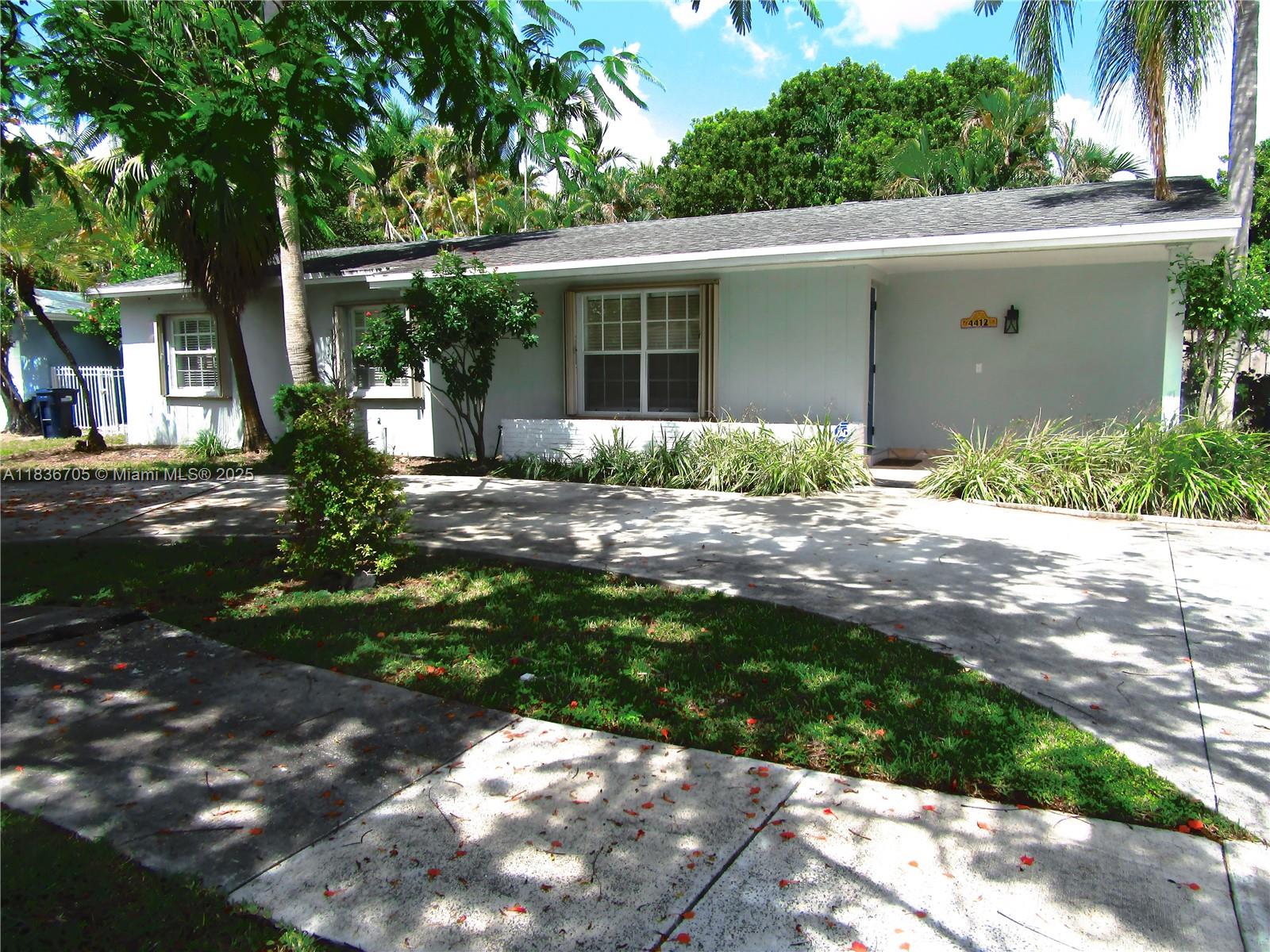 This 3 bedroom 2 bath home is situated in a family friendly cul-de-sac and very quiet street. Newer bathrooms and kitchen. Ready to move in! Hurricane shutters, ceramic floors and a beautiful backyard with lush landscaping and large covered terrace.