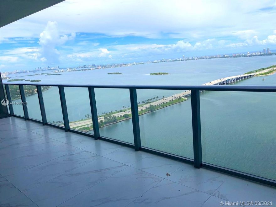 DIRECT BAY VIEWS, 3 BEDROOM + DEN 3.5 BATH, BEAUTIFUL TILE FLOORS, IN THE MOST LUXURIOUS TOWER WITHIN THE PARAISO DISTRICT. ONE PARAISO IS THE TOWER CLOSEST TO THE BAY, INTERIORS BY PIERO LISSONI, SPECTACULAR POOL DECK, BEAUTIFUL AMENITIES AND THE VERY BEST UNOBSTRUCTED VIEWS IN MIAMI FROM FISHER ISLAND - MIAMI BEACH - ALL THE WAY TO HOLLYWOOD BEACH. 3 BEAUTIFUL POOLS, MOVIE THEATER, GYM, GORGEOUS SPA OVERLOOKING BISCAYNE BAY, WINE ROOM, PARTY ROOM.  
The unit is rented until Aug 27, 2021 at $4600 monthly.