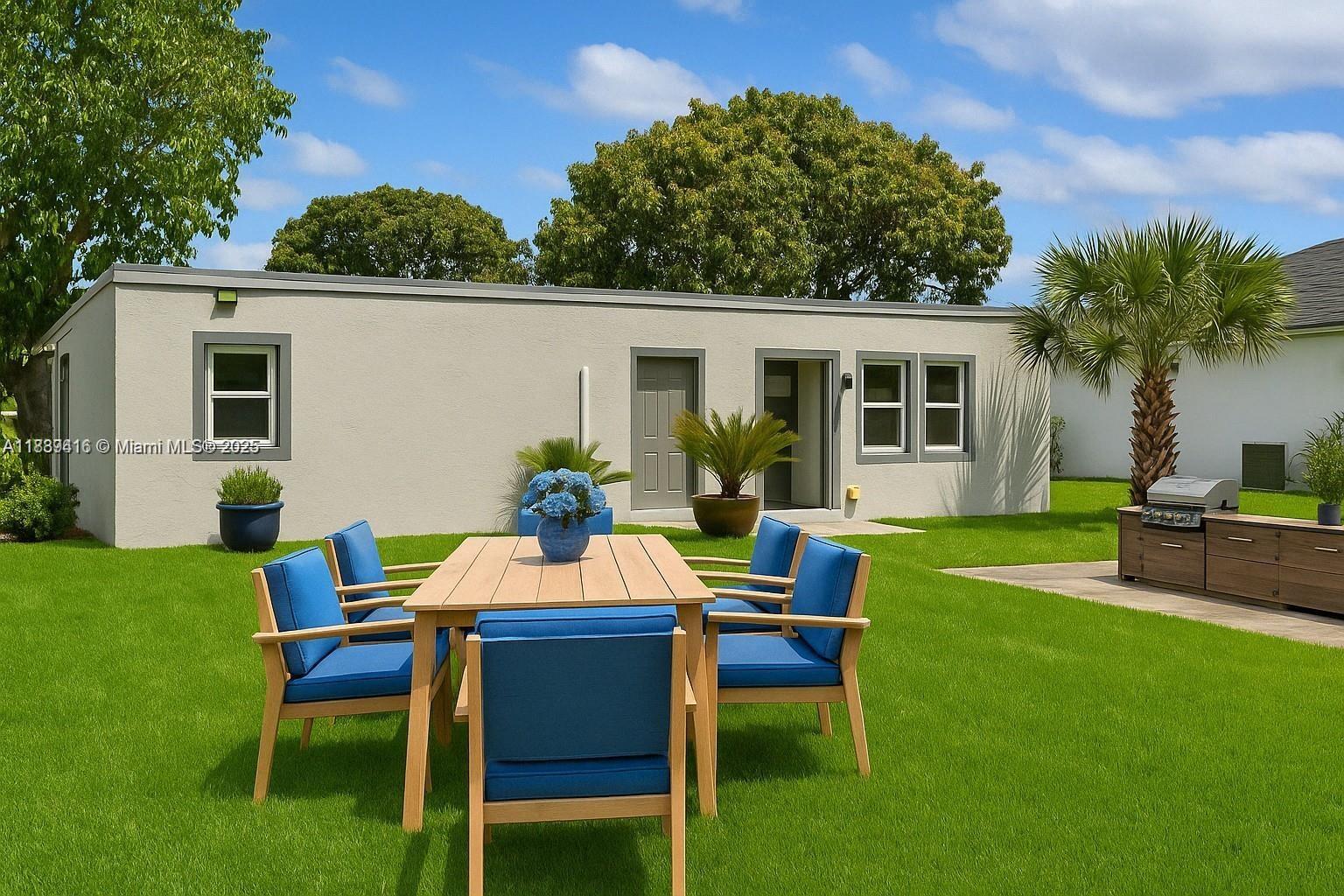 Spacious 1 Bed / 1 Bath Home in Prime Delray Beach Location! Located in one of the most desirable residential areas of Delray Beach, this beautifully renovated corner property offers tranquility, privacy, and comfort. Everything inside is brand new — including updated kitchen, bathroom, floors. Enjoy the convenience of an in-unit laundry area and the luxury of a large private yard, perfect for family gatherings, barbecues, and outdoor relaxation. Don't miss this opportunity to live or invest in a quiet and well-connected neighborhood.