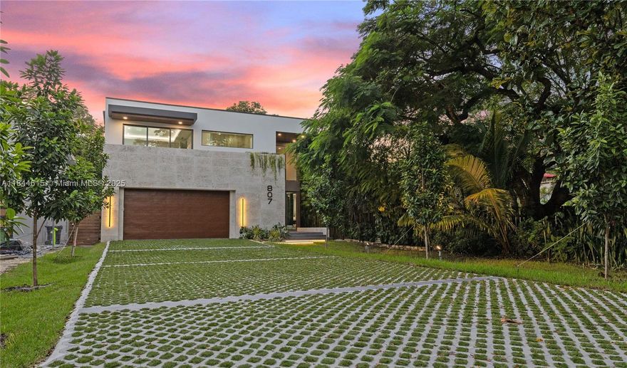 Brand New 2025 Construction Home–Experience tropical modern luxury in this stunning all-concrete residence built for strength and durability. Enter into soaring double ceilings, a sleek glass staircase, stonelike accent walls, and lush greenery blending indoor-outdoor living. Upstairs offers 3 bedrooms with ensuite baths, 2 are primaries—each with 2 walk-in closets and a private balcony—plus an open loft for added living space. A 4th bedroom with ensuite bath and 1/2 bath are on the 1st floor. Open-concept living, a chef’s kitchen with a massive walk-in pantry, 2 laundry rooms-the lower room can be used as a pet room, small office or storage. Relax in the saltwater heated pool/spa. Rare oversized 85-ft driveway fits 8 cars. 5 mins to Downtown/Las Olas and 10 mins to airport. Great Location