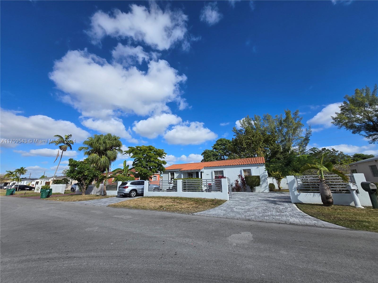Beautiful single home located in the heart of Miami. This 4-bedroom home sits on a spacious lot of over 8,000 SQFT, accommodating a boat or even a swimming pool. The property has been well-maintained, featuring updated Italian kitchen cabinets with new countertops, new stainless steel appliances, and remodeled bathrooms. Brand new driveway and gate, along with complete hurricane shutter protection. Updated PVC plumbing, NO HOA, NO Flood Zone. Situated in a quiet neighborhood, Very close to schools, plazas, parks, and just minutes from all major roads and highways. It is ideal for buyers looking to raise their family in a vibrant city with so much to offer. It truly is a special place. This property includes a large backyard with beautiful fruit trees (mango trees, avocado trees).