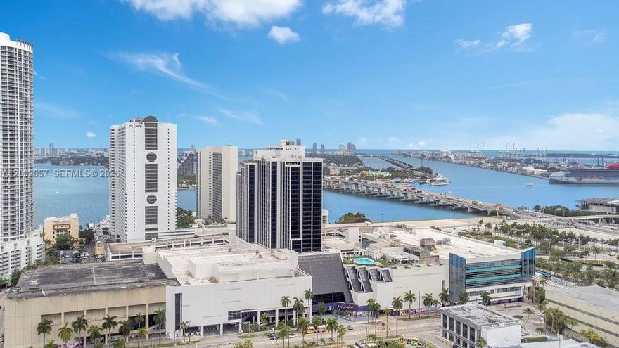 Rarely available and highly sought-after, this premier east-facing line offers some of the most breathtakingRa views in the building—capturing the sparkling waters of Biscayne Bay, the Miami Beach skyline, and the iconic Signature Bridge.
This beautifully remodeled residence has been thoughtfully upgraded with over $50,000 in improvements, delivering a modern, turnkey living experience. The unit features stunning 48x48 Spanish white porcelain flooring throughout, enhancing the natural light and creating a clean, sophisticated aesthetic.

The bathroom has been completely renovated with a sleek, contemporary design, now featuring a spacious walk-in shower in place of the original tub for added comfort and style.

Freshly painted and meticulously maintained, the residence shows like new and reflects exceptional pride of ownership. Every detail has been carefully curated to offer both elegance and functionality.

An exceptional opportunity to own a rarely available, move-in-ready home with spectacular views in a prime Miami location.