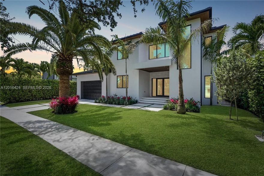 Brand-new completed construction in the prestigious guard-gated community of Keystone Point. This exceptional 2-story pool home features 4 bedrooms, 4.5 bathrooms, and en-suite baths in every bedroom. Curated with sophisticated designer finishes throughout, the residence showcases large-format 48” porcelain flooring, 8-foot interior doors, hurricane-impact glass, and a sleek metal roof. Elevated construction provides added peace of mind. The chef’s kitchen is a true centerpiece, appointed with premium Sub-Zero and Wolf appliances along with stunning Taj Mahal quartzite countertops and backsplash. Select bathrooms are elegantly finished with luxurious Onyx stone details, adding warmth and sophistication. Enjoy seamless indoor-outdoor living with a spacious covered patio overlooking the private pool, perfect for entertaining year-round. Complete with a 2-car garage and ideally located minutes from Bal Harbour, beaches, dining, and top-rated schools. Move-in ready in one of North Miami’s most sought-after communities.