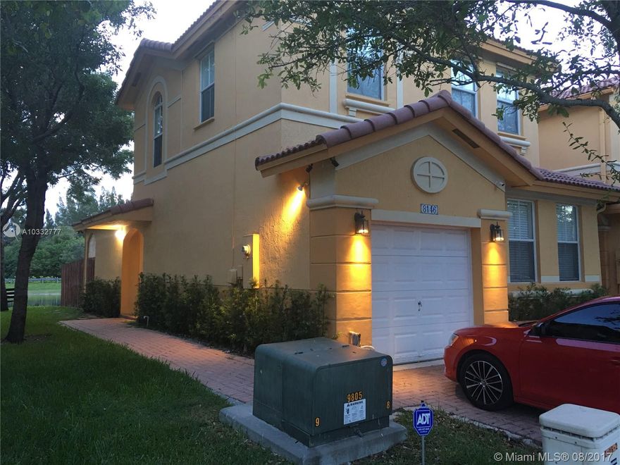 Unique Lakefront/Corner Townhouse at Antilles, 3 Bedrooms 2 1/2 Bathrooms, well located close A Rated Schools and metro area of Doral. Granite counter top, stainless steel appliances, main level with tile and wood floors at stairs, Very nice club house with, basketball courts, tennis courts, amazing pools, parks for the kids, Gym, ping pong tables, free wifi and within walking distance from Doral's new public park that has softball fields, soccer fields, American football fields and others.  *** INVESTORS: Unit ready to move in. Best Value in the area. this unit Will Sell Fast. Seller Friendly.
