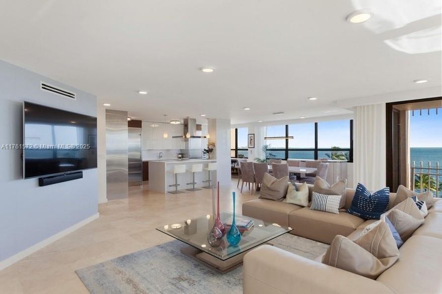 This amazing 3 bedroom, 2 bathroom “02 line” has been fully “designer” remodeled and offers beautiful bay and marina views, 2,398 interior square feet, and 2 balconies.Exquisite finishes include impact windows and doors by PGT3300, Italian interior doors by deco24, custom built-ins, matte finished marble & hardwood floors and custom closets by California closets.The open kitchen connects to the living and dining spaces and showcases top-of-the-line stainless-steel appliances by Wolf, Bosch and Sub-Zero along with a built-in wine cooler, induction cooktop, quartz countertops, and kitchen cabinets by Mia Cucina.Both bathrooms offer frameless glass shower enclosures, Hans Grohe fixtures and Duravit toilets.The relaxing yet modern elegance of this well thought out home will speak for itself.