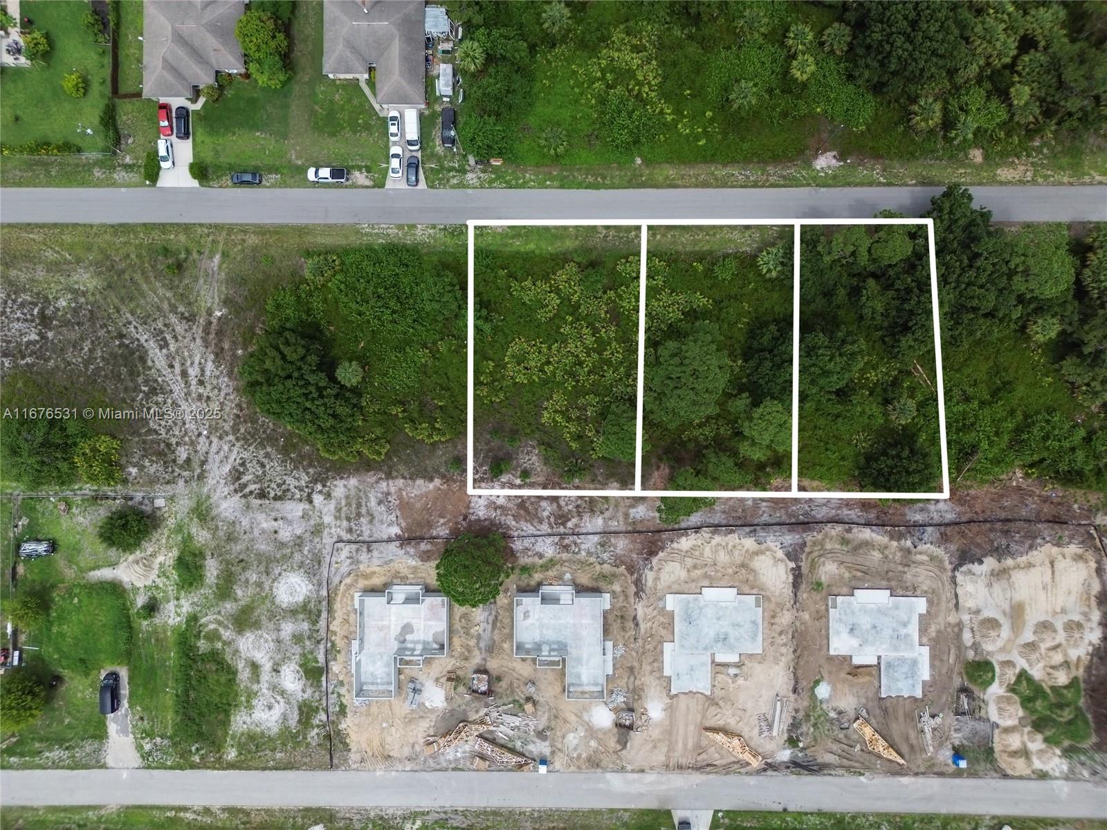 Great location with tranquility in the area! A growing neighborhood in Lehigh with nature surrounding that will give you peace. Access to shops, schools, & public services. This property features three adjacent lots, including 757 and 761 Milano, which are being offered together.