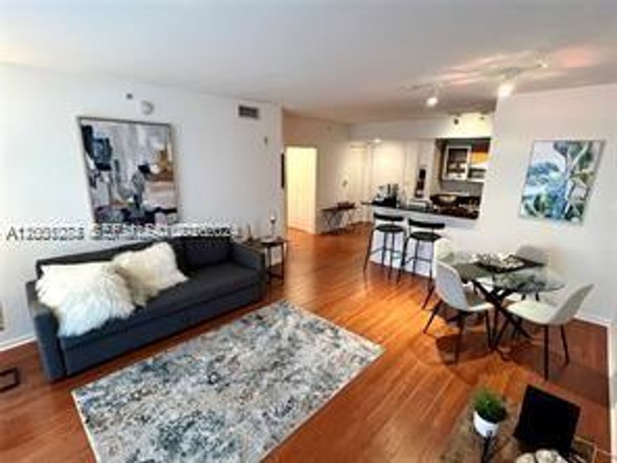 Location! Location! location! A delightful and immaculate 1Bed/1Bath condo located in the heart of Aventura. The unit features wood and ceramic tile flooring. The condo offers an open floor plan with views of the pool area, wood and tile flooring, plenty of closet space, and Impact windows throughout the unit. Assigned parking is conveniently located near the unit. Washer and Dryer inside the unit. Building with 24-hour security, valet, 3 infinity pools, a sauna, a gym, a clubroom, a billiard room, a movie theater, and more. Walking distance to supermarkets, stores, and restaurants. Near Aventura Mall, Hospital, and Beaches. The owner is looking for a SEASONAL RENTAL ONLY, PREFERABLY a 6-month RENTAL, minimum of 3 months. PET FRIENDLY!