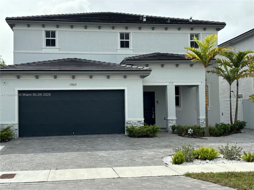 Welcome to your dream home! This stunning 5 Bed & 3.5 Bath property, built in 2022, provides ample space for living together with your huge family, while being separated at thensame time for some privacy. Main house is a 4/2.5 connected to the legal In- Law suite through a door by the living room. In- Law suite is a 1/1 with a living-dining room with own laundry and a kitchenette. Granite counters and appliances in the kitchen Zebra curtains on the first level and blackout curtains on the second. Fenced patio with an aluminum terrace and concrete pads backyard. The circular and extended driveway completes this impressive property. ALSO AVAILABLE FOR RENT.