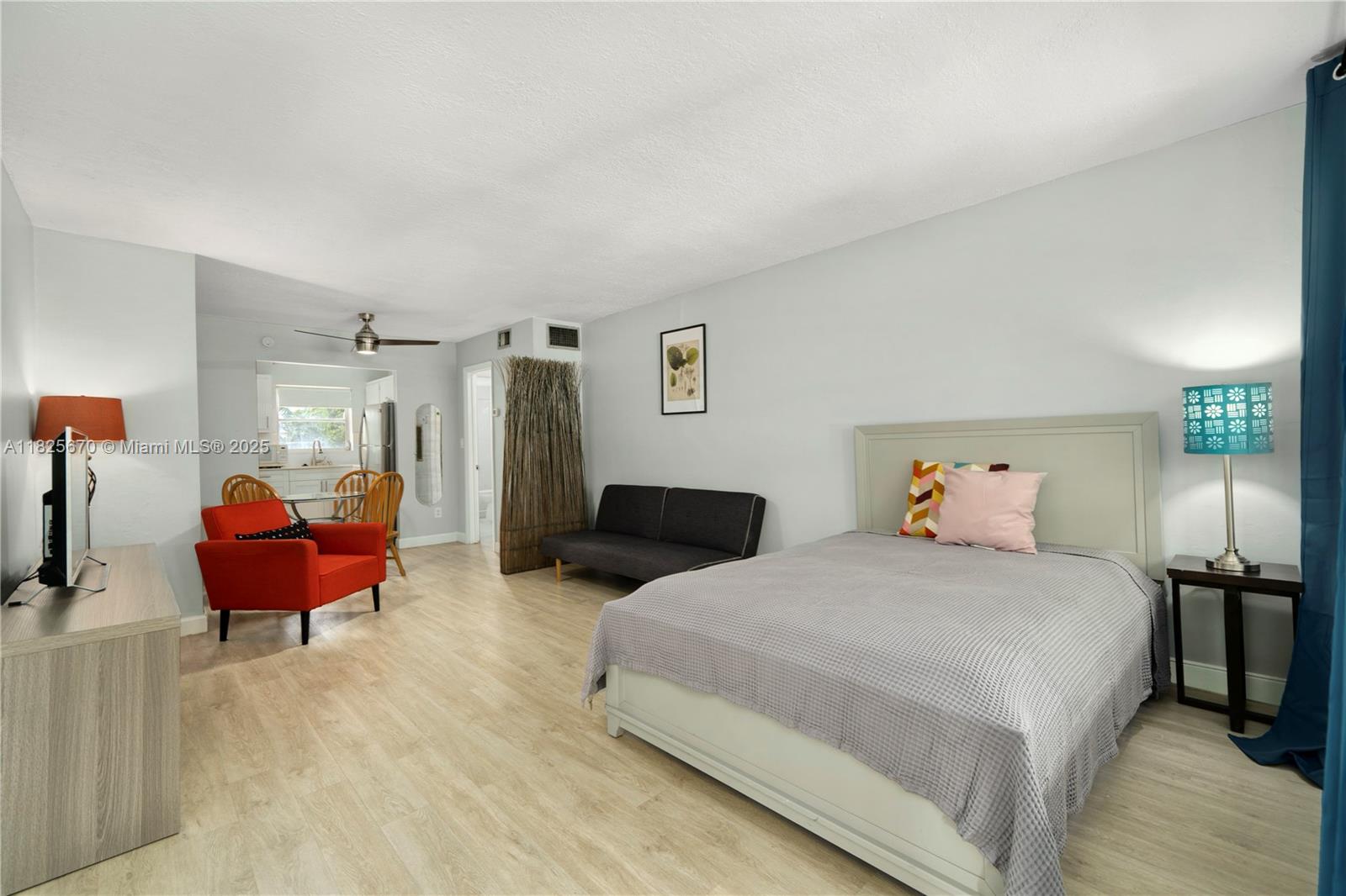 Welcome to this updated and fully furnished studio perfectly situated just blocks from the best that South Beach has to offer! Enjoy having the sand, plenty of restaurants/nightlife, Flamingo Park, and the South of Fifth Neighborhood right at your fingertips. Located in a quiet and gated building, this studio is move-in ready (kitchen cabinets were recently painted blue – refer to listing photos). Features include a newer A/C, a spacious walk-in closet, an upgraded bathroom. Assigned parking space is TEMPORARILY unavailable due to construction. Monthly rent includes water/sewer and waste. Seize the opportunity for this unbeatable South Beach location!