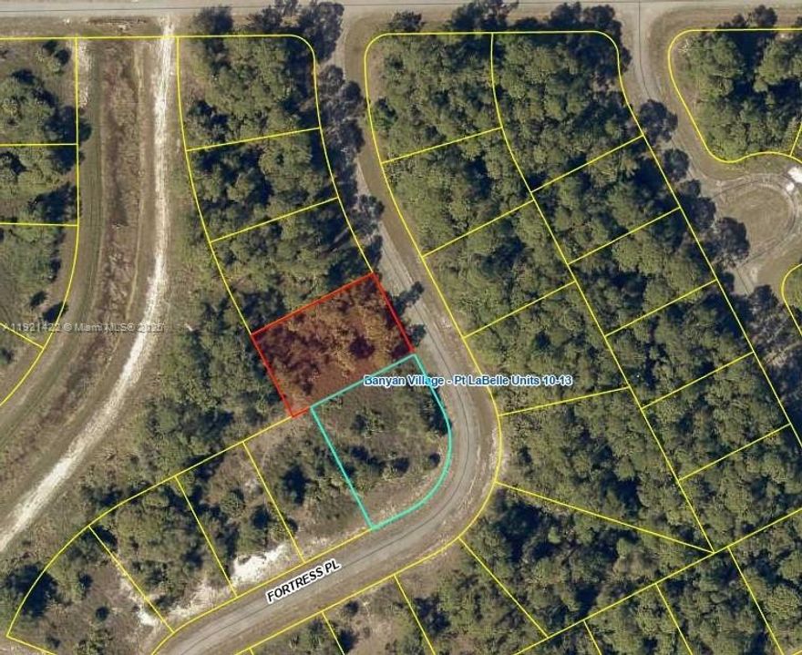 Oversized corner lot, in the growing Banyan Village Community in Port LaBelle. This lot, located in a growing area of new construction homes is the perfect spot for your new dream home, or spec house! With central water, and high-speed internet available!