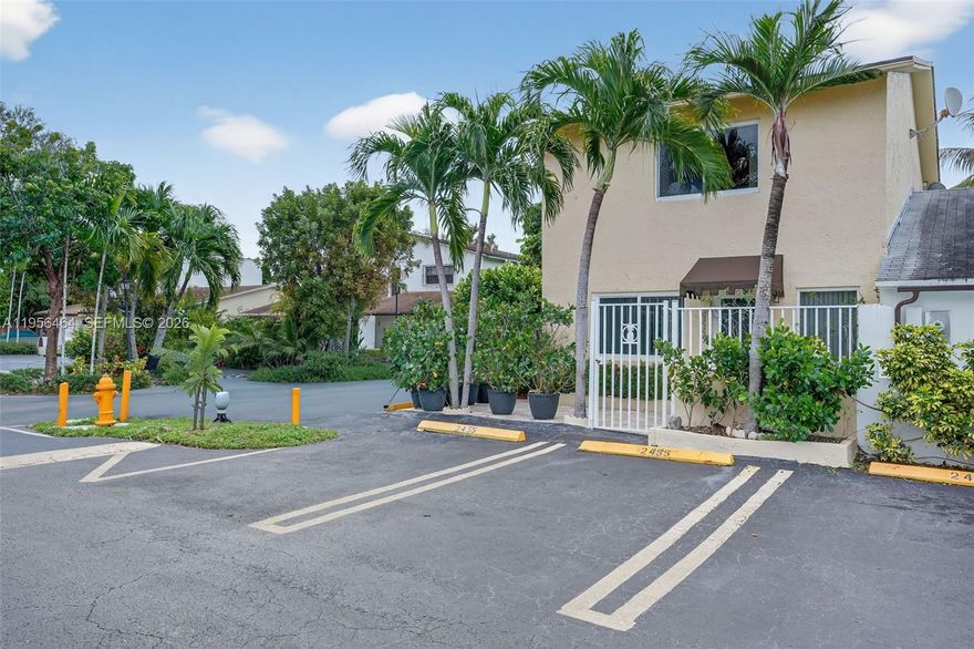 Amazing twin home located in the desirable Miami Shenandoah District, just a few blocks from Calle Ocho / SW 8th Street and Miami Dade College, making this a prime location to live, work, and play. This two-story residence offers 3 bedrooms and 3.5 bathrooms, featuring a spacious living area and a full bedroom and bathroom downstairs, ideal for guests, extended family, or rental income. The upper level includes two large bedrooms with two full bathrooms, a washer and dryer room, and a generously sized kitchen. Situated within a very private, gated, and secured community surrounded by mature trees, this home offers a truly peaceful and magical setting. Additional features include impact windows, two assigned parking spaces, very low maintenance fees, and low taxes. Easy to show, call listing agent for more information.