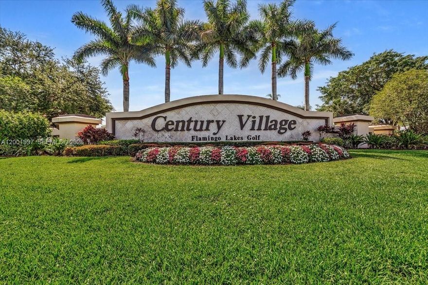 Spacious 2 bedrooms, 2 baths condo in the 55+ Century Village community in Pembroke Pines. Well maintained first floor unit with convenience accessibility with easy entrance, it's been carefully cared for, and priced with an opportunity to update to the buyer's taste, washer/dryer inside the unit, completely tiled, accordion shutters, large walking closet, screened in balcony with view of tress and landscaping. Community offers a resort style living amenities including: Clubhouse, grand ballroom, theatre, gym, indoor/outdoor pools, tennis courts, golf course, pickle ball, library, social activities, shuffleboard, courtesy bus, 24/7 manned security and patrol.  Maintenance covers water, Cable, internet, building exterior, elevator, roof and all common areas. Convenient parking space #O 43 right outside the unit near the mailboxes. Conveniently located near shopping, restaurants, Memorial West Hospital, medical facilities and I-75.  Can lease immediately after purchase and HOA approval.  More pictures coming soon.