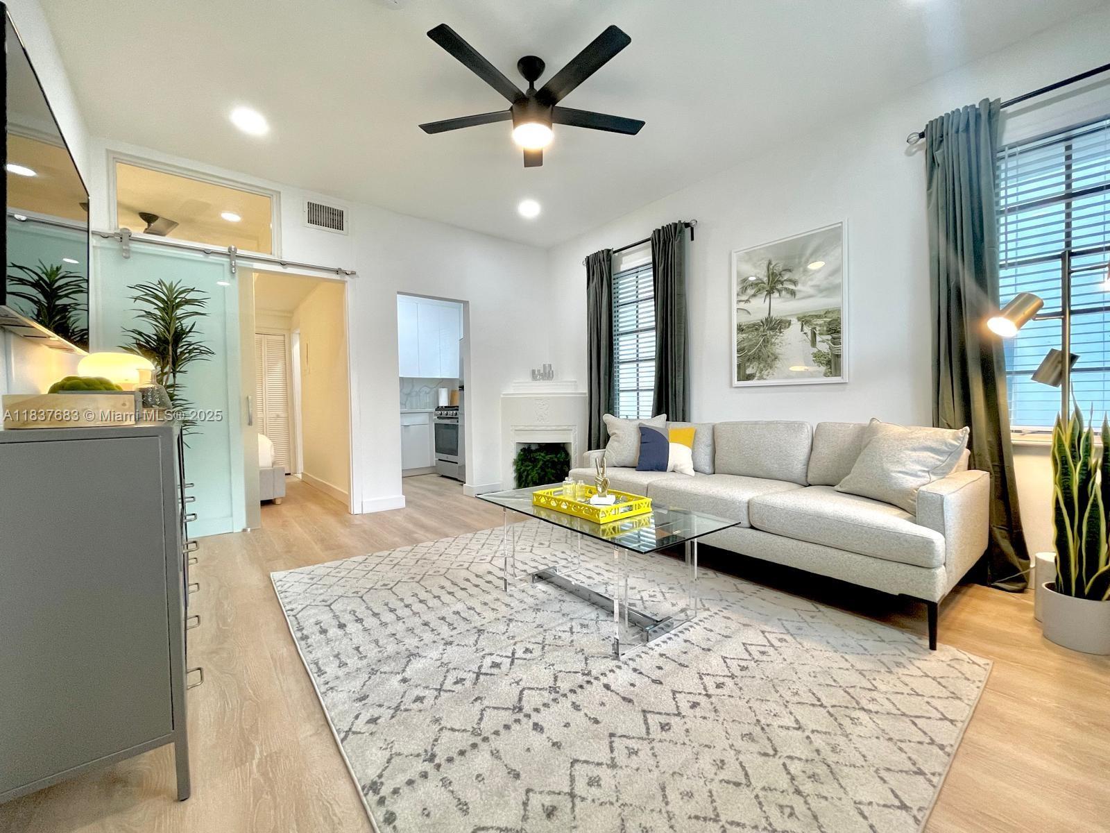 Beautifully remodeled ground-floor corner unit located at 936 Pennsylvania Avenue in the heart of Miami Beach. This bright and airy apartment features double windows that flood the space with natural light, a brand-new kitchen and bathroom, and comes fully furnished. Situated just steps from the beach, restaurants, and shopping, it offers the perfect blend of comfort and convenience. Low maintenance fees and high rental demand make this an excellent investment opportunity with great returns.