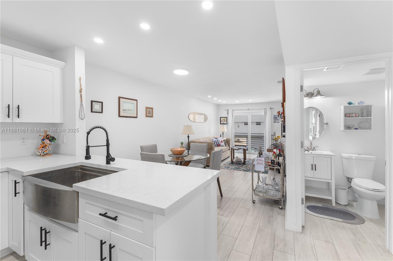 Centrally located in the heart of South Beach this 1 bedroom, 1 and a half bath residence is completely renovated with in unit washer and dryer, top of the line appliances, hurricane windows, tile floors, open living area, and large balcony. Located across the street from Flamingo Park, it's walking distance to the beach, Lincoln Rd, Ocean Dr, restaurants, and shops. A wonderful find that includes parking, and a landscaped courtyard. May be rented furnished or unfurnished and pets considred with pet deposit.