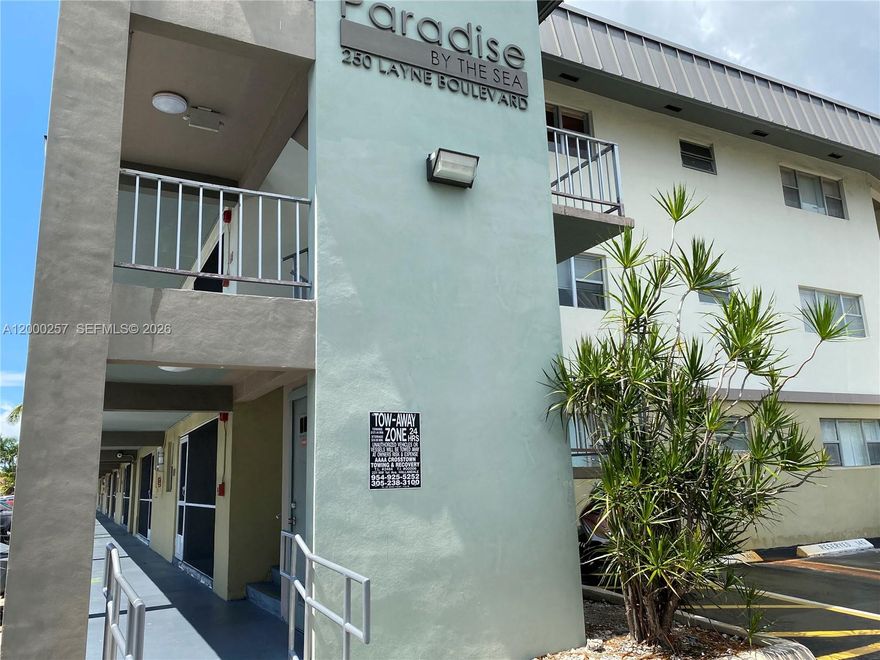 FOR SEASONED INVESTORS ONLY!! RENTED TO GREAT TENANTS @ $2,200/MONTH UNTIL 9/9/2026 GIVING OUT A GOOD CAP RATE AT ASKING PRICE. BUILDING HAS OVER 10% IN RESERVES. 2 BEDS 2 BATHS WITH 2-CAR PARKING (IN TANDEM). ONLY A FEW BLOCKS FROM THE BEACH. TILE FLOORS THROUGHOUT LIVING, DINING AREAS AND MASTER BEDROOM, 2ND BEDROOM WITH WOOD LAMINATE FLOOR, LARGE WALK-IN CLOSET, CENTRAL A/C, UPDATED KITCHEN, PEACEFUL COMMUNITY WITH PICNIC/GRILL GREEN AREA, UNIT HAS A SCREENED PORCH WITH A RELAXING CANAL VIEW. GREAT LOCATION, CLOSE TO PUBLIX, RESTAURANTS, GULFSTREAM CASINO, BEACHES, AND SHOPS.