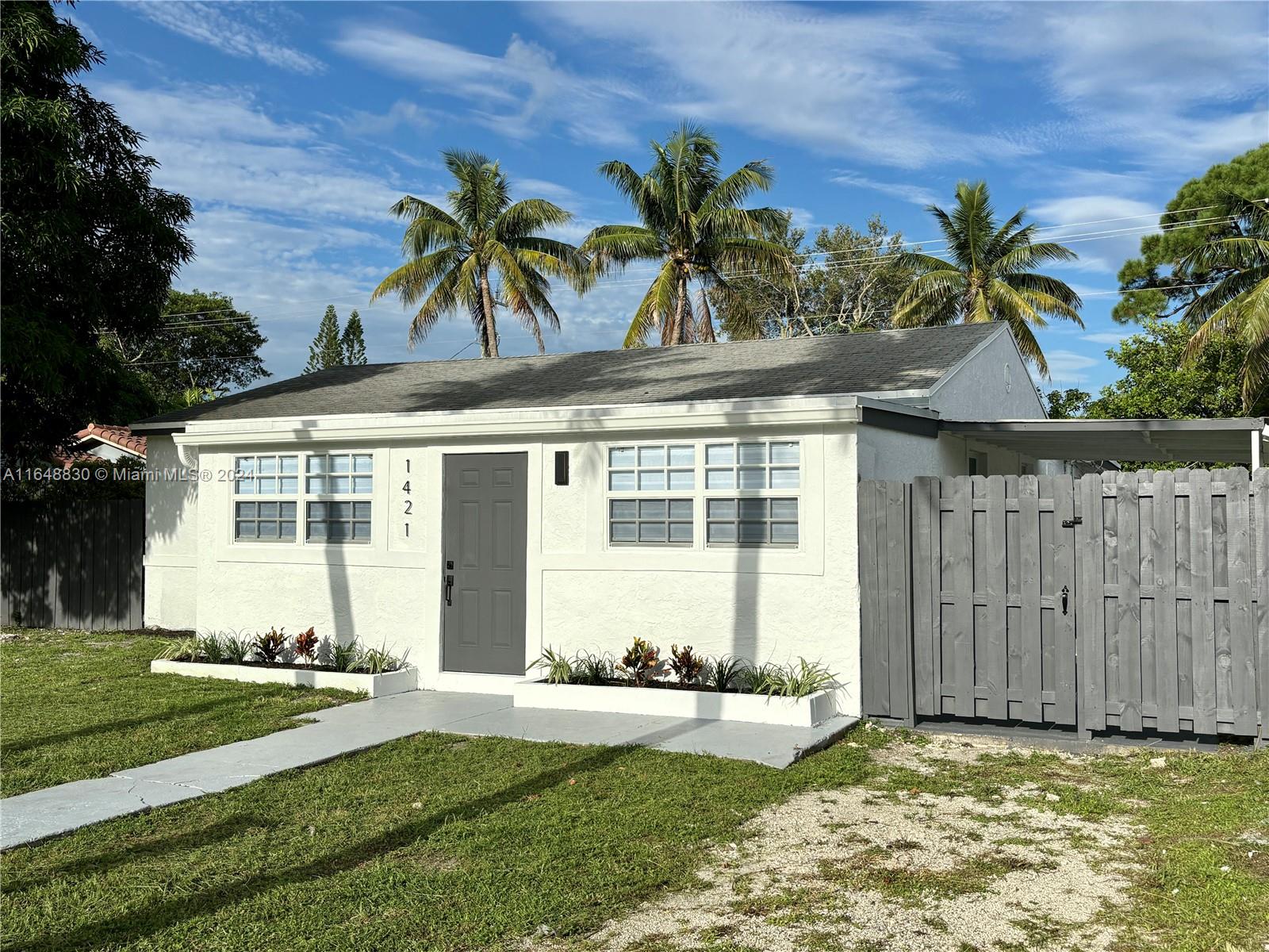 Beautifully updated 4BR & 2BA 1,444 SF in the heart of South Middle River (Fort Lauderdale) with a huge 10,000+ SF lot with an incredible pool and pool deck to host parties and family gatherings. NEW Roof! (December 2024) new vinyl flooring, kitchen with quartz countertop, new appliances including washer and dryer and zebra roller shades everywhere!. Live in this beautiful property or have it as an income producing investment with short term rentals in a ver quiet and family oriented neighborhood, close to shopping and dining attractions. Don't miss this opportunity!