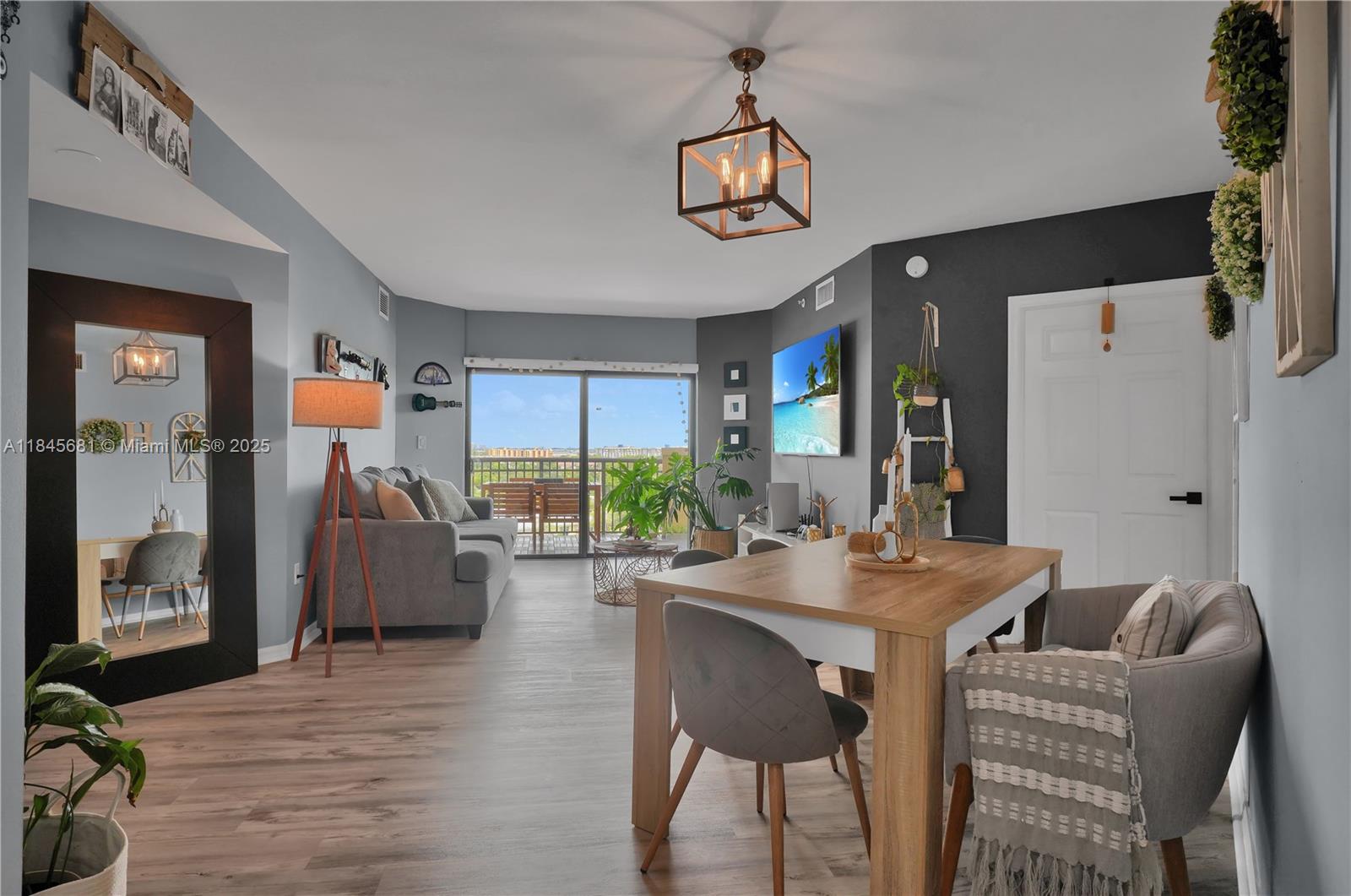 Welcome to this beautifully upgraded 3-bedroom, 2-bathroom condo on the 8th floor, offering expansive city views and a modern, open layout. The unit features a fully updated and stylish finishes throughout, and the convenience of an in-unit washer and dryer. Located in a well-maintained, secure building with low HOA, residents enjoy access to resort-style amenities including a pool, fitness center, and 24-hour security. This family-friendly community provides peace of mind and comfort, making it ideal for both end-users and investors. Perfectly situated just minutes from the airport, Coral Gables, major highways/turnpike, and close to top-rated schools, shops, restaurants, and entertainment.