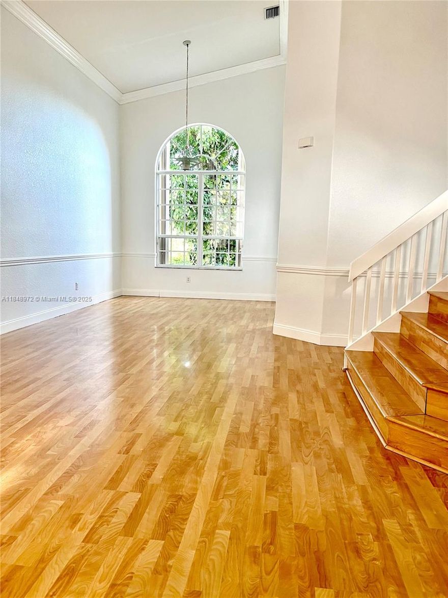 No association approval. Beautiful 4 bedrooms, 3 bathrooms, Mediterranean style two story home with 2 car garage in the heart of Pembroke Pines. Accordion shutter on all windows and doors. Spacious kitchen and family room on the mail level that overlooks the lake in the back. Kitchen with wood cabinets and granite countertops. Mater bedroom is extremely large with a balcony to enjoy your relaxing lake view. The home is in a great neighborhood with excellent schools, parks, shopping and restaurants and is very to close to I75. This resort style gated community amenities include , 27 hole golf course, clubhouse, gym, tennis and basketball courts, pool, playground and more. Association, wifi-cable, internet and landscaping are included in rent.  NO PETS.