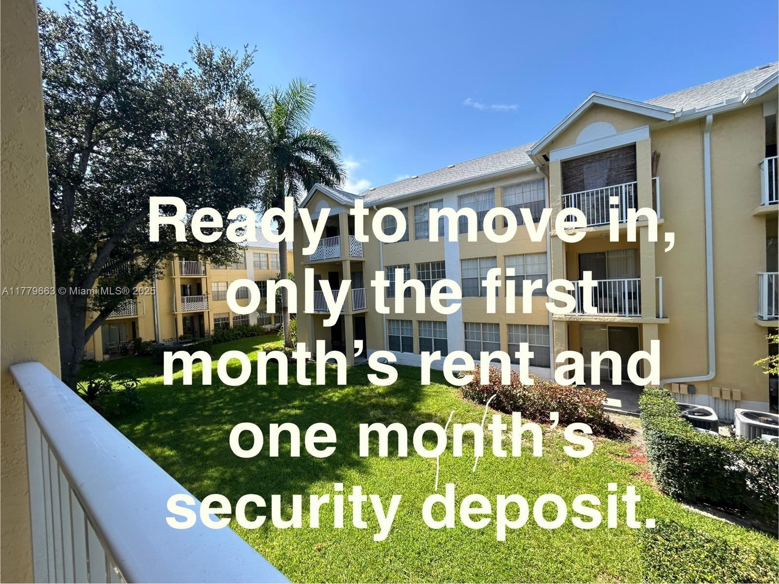1 BED 1 BATH AVAILABLE FOR RENT!!!Community offers, heated pool, clubhouse, tennis court, sauna, fitness center and playground. SECOND FLOOR: 1 bedroom, 1 bathroom. Laminated wood flooring in all apartment, master bedroom with walk in closet. Laundry room included (washer & dryer). Patio and storage. Water, sewer and trash included in rental price. Close to FAU, minutes away from shopping and beaches, close to local hospital. Landlord require: FIRST and 2 SECURITY DEPOSITS move in cost, NO LAST MONTH RENT UPFRONT REQUIRED. Please provide CREDIT REPORT, TENANT APPLICATION ATTACHED AND PROOF OF INCOME (650 or more) with all offers.*** NEW A/C UNIT ***Easy to show thru MLS showing assistant instructions***