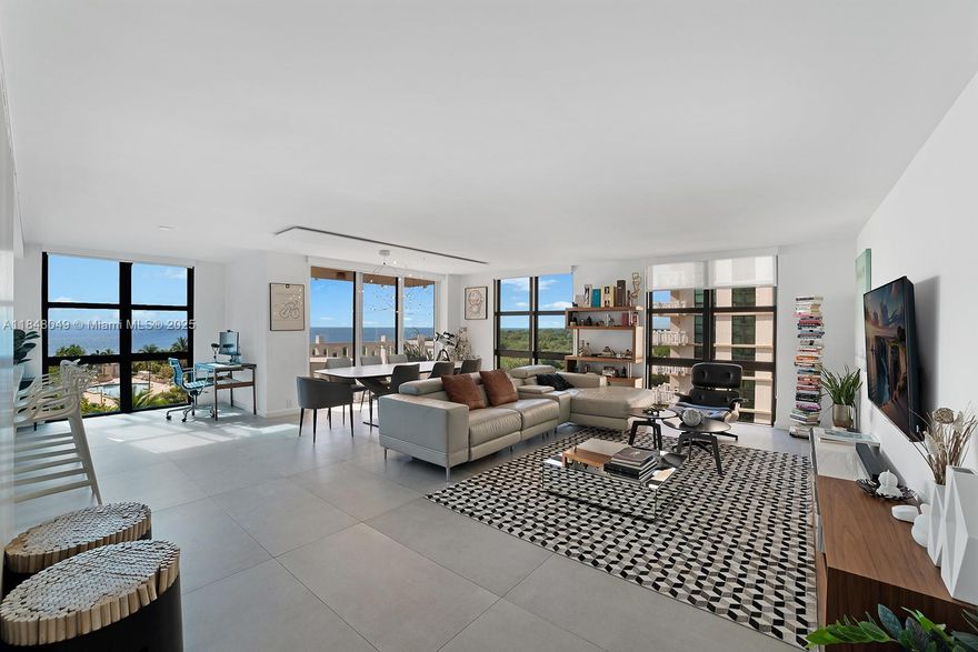 Premier corner residence at The Towers of Key Biscayne—featuring the largest floor plan in the building with 2,402 sqft of refined living. Enjoy breathtaking panoramic views of the ocean and Bill Baggs State Park from this renovated 3BR/3BA home. Southeast exposure floods the space with natural light and breezes. Highlights include an open chef’s kitchen, floor-to-ceiling impact glass, porcelain floors, custom woodwork, and recessed lighting. Perfect for families or those seeking understated luxury. Amenities: 2 pools, tennis courts, beachfront BBQ/gazebo, restaurant/lounge, kids’ playroom, top-tier gym, and 24/7 security.
