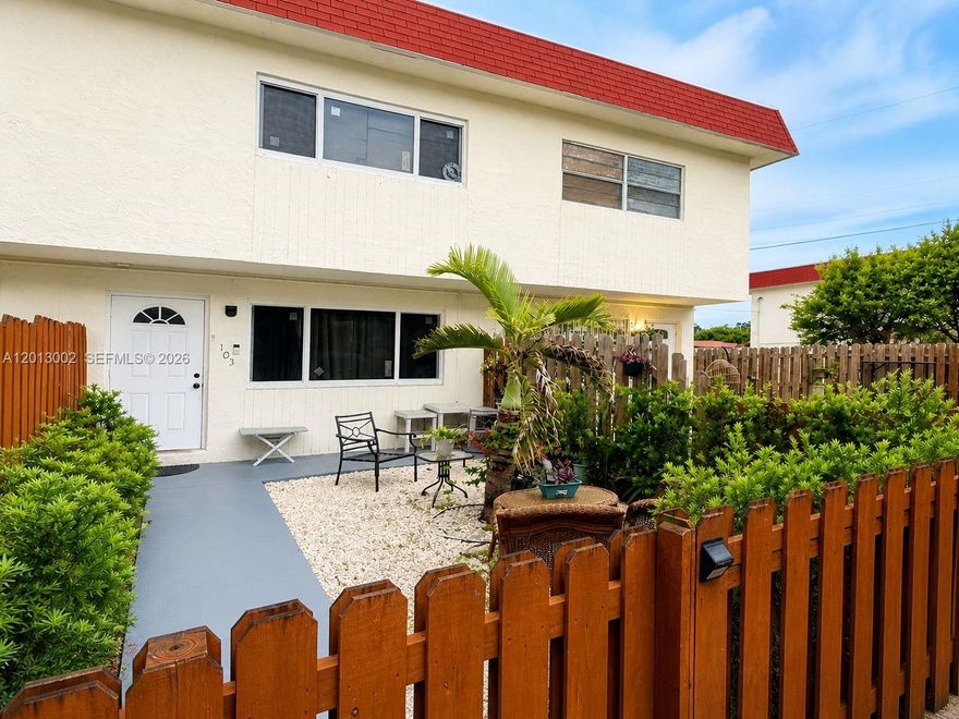 Great Townhouse in North Miami, fully renovated, new impact windows, 1st floor entrance open concept kitchen + living room + half bathroom + storage, front backyard & back patio. 2nd floor 2 big bedrooms sharing 1 full bathroom. 1 parking assigned.