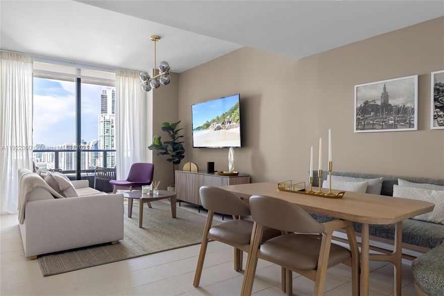 Step into a fully furnished, move-in-ready unit offering stunning city and bay views. Whether you're looking for a chic urban residence or a high-performing income-generating property, this is the perfect opportunity.

Located in a brand-new building delivered in 2024, this residential gem allows for short-term rentals, making it ideal for investors. Enjoy world-class amenities including a full-service spa, resort-style pool, kids' play area, three on-site restaurants, meeting rooms, and more.

Unbeatable location directly across from the Kaseya Center, steps from Miami Worldcenter and Bayside Marketplace — live or invest in the center of it all.