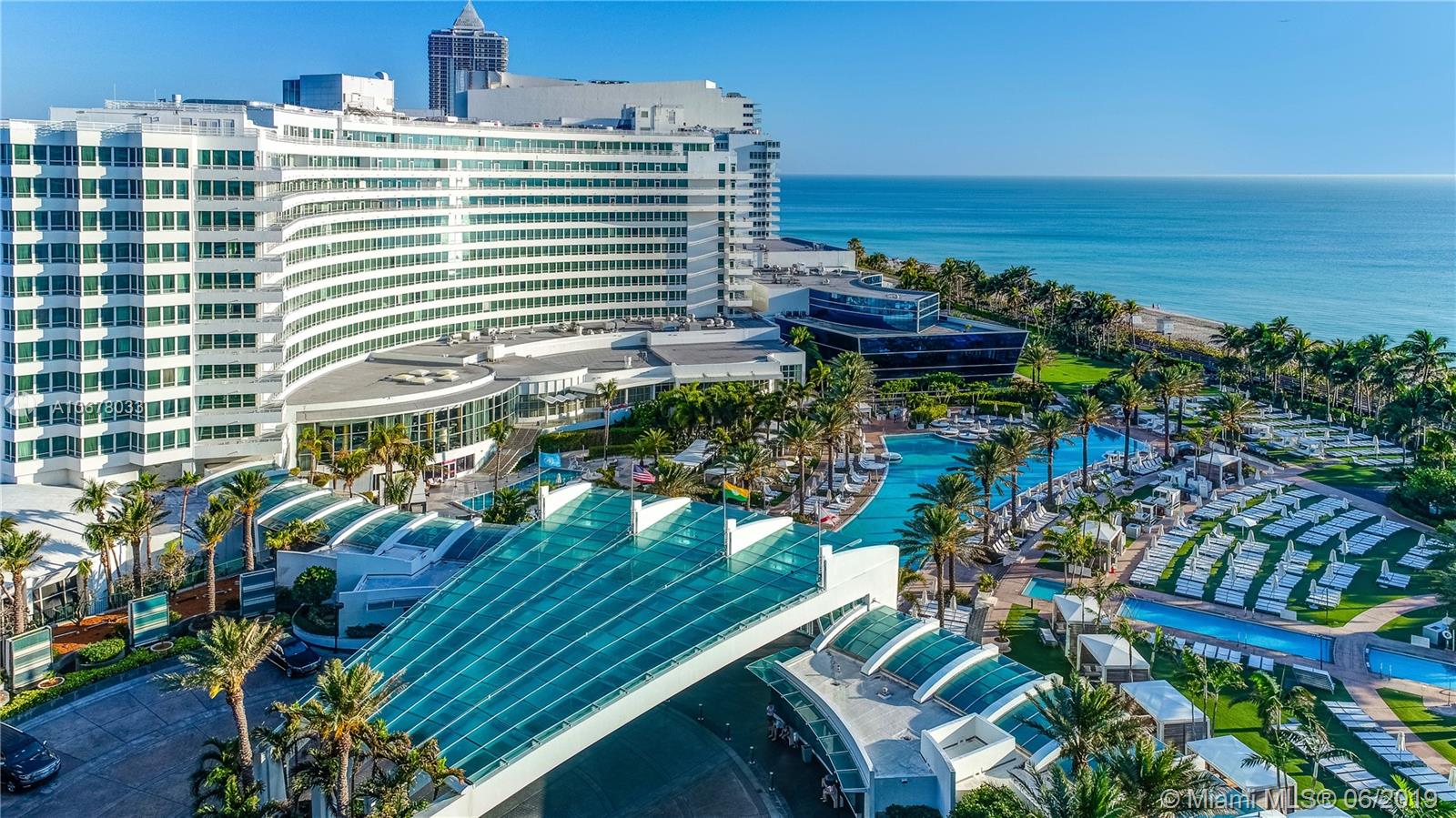 Amazing sunsets from the balcony of this very spacious 1 BD/2BA with bay, ocean and city views. This furnished unit has a king size bed, sleeper sofa, open kitchen two TVs and more. Be part of this world recognized resort with iconic restaurants and amenities plus 22 oceanfront acres that include the beach, pools, spa, fitness center, recognized restaurants and Liv night club. Vacation style living to enjoy and generate income by renting it with the hotel program when you are away, Maintenance includes A/C, electricity, local calls, plus daily free breakfast in the owner's lounge.