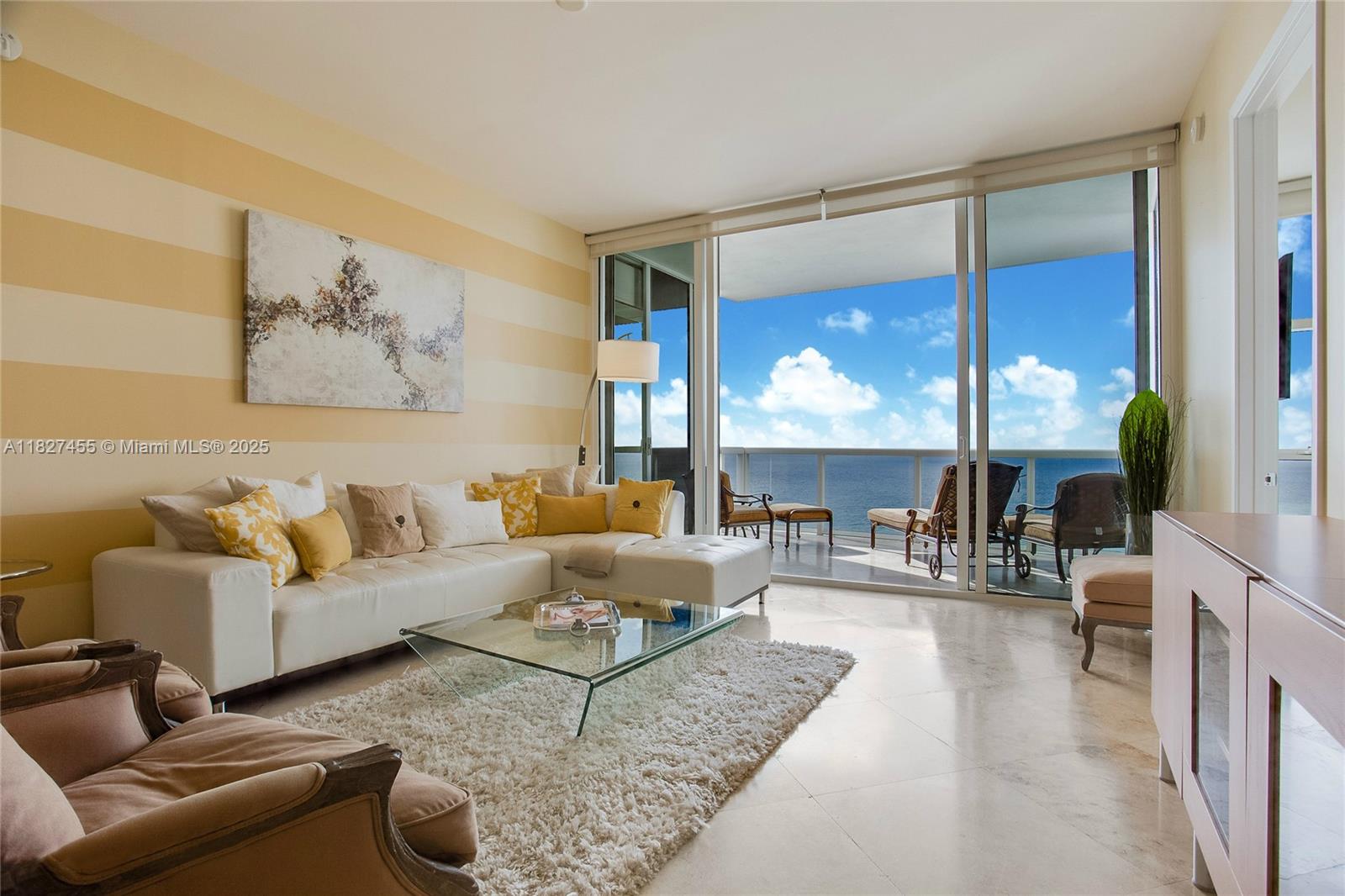 Welcome to one of the most desirable beach residences! This beautifully furnished home features breathtaking southeast-facing ocean views that stretch down the coastline. The expansive layout includes an extended primary suite—offering comfort and space. Enjoy exclusive access to the luxury amenities of the Trump Resort, plus the added privacy and upscale features of Trump Palace, including 4 pools, 3 tennis courts, a full-service spa, on-site restaurants, beach bar/ services, valet, and 24/7 gated security.