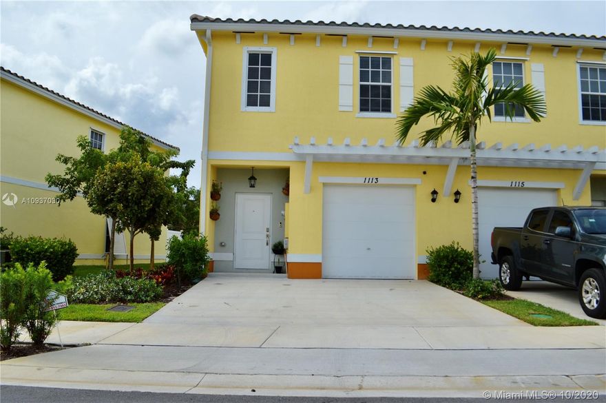 Amazing 3Bed/2.5Bath Townhome build in 2019!!! Spacious Layout. Stainless Steel Appliances, Completely Tiled Throughout First Floor, Washer & Dryer Located On The Second Floor, 1 Car Garage, Community Pool & Clubhouse, Kids Playground Area, Gated Community, And Much More!!. Located Near Major Highways, Entertainment, Shops and Restaurants.