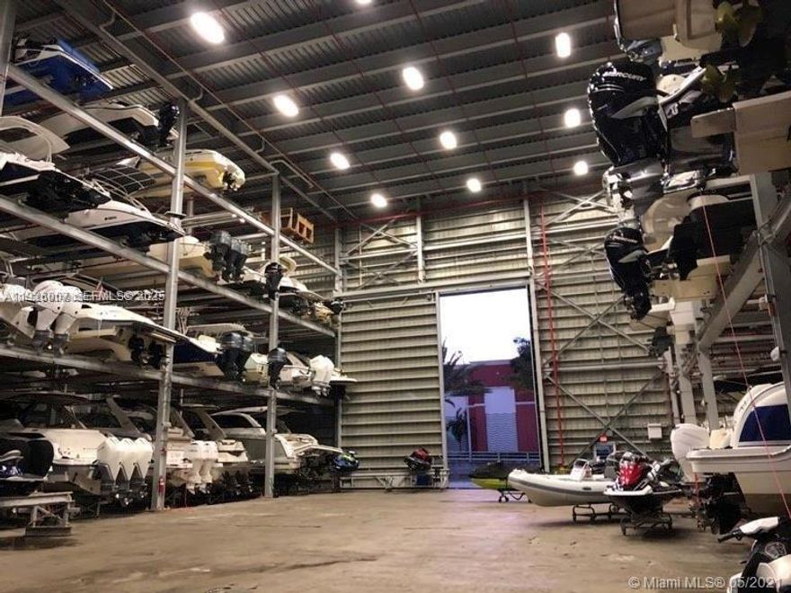 DRY DOCK 217 FOR SALE in the 400 Sunny Isles Marina, a boutique style hurricane-proof marina in one of the most sought-after South Florida marina. Easy access to the ocean, no fixed bridges, one mile away from Bal Harbour and the Haulover Park. Full service facility, indoor garage, and valet parking included in price. Approx. Measurement: 32 Ft Length X 10 Ft Wide x 12 Ft Height.