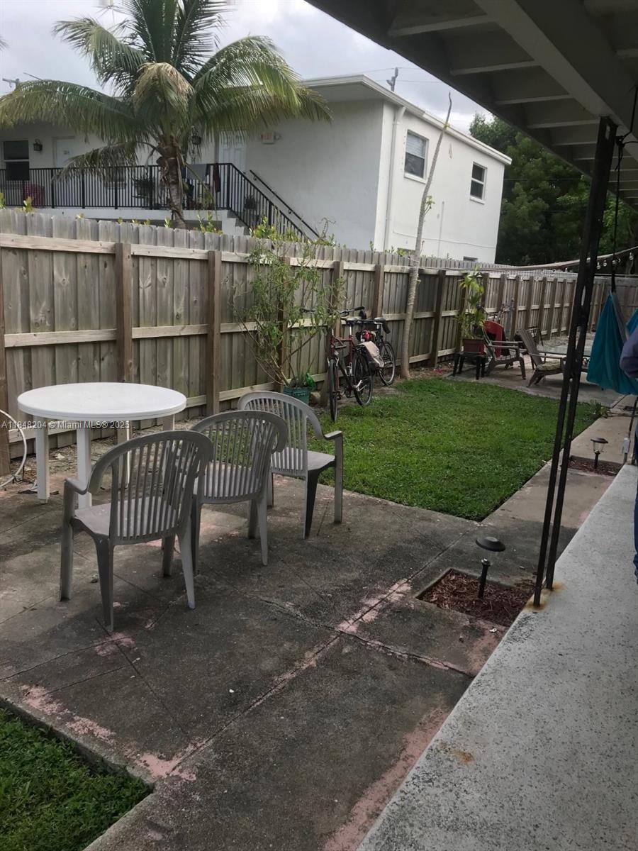 1 bedroom 1 bathroom unit, in gated property. Shared yard. See pics. First and security required at move in. Utilities not included.