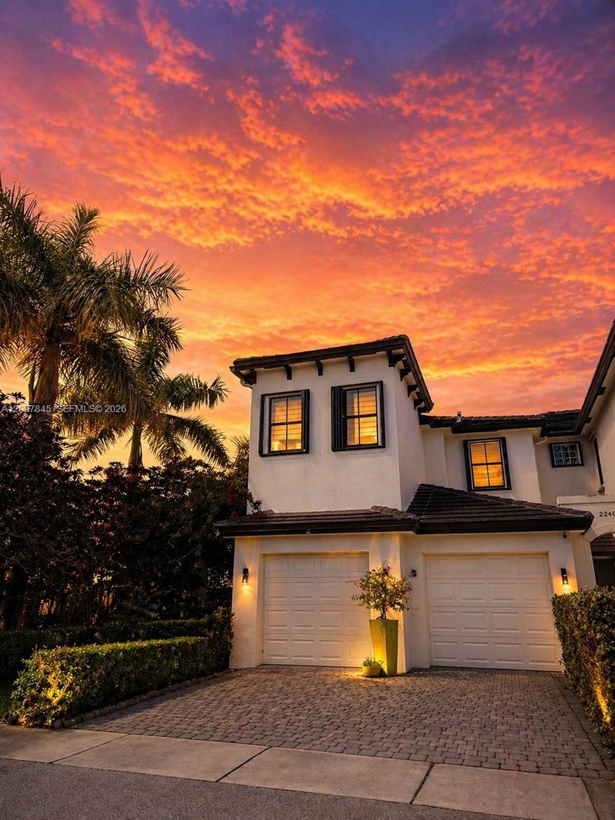 Beautiful Corner Townhouse in Gated Community! Spacious and well-maintained 3-bedroom, 2.5-bathroom corner unit offering 1,806 sq ft of comfortable living space. This home features a desirable open-concept layout with a modern kitchen overlooking the dining and family room, perfect for entertaining and everyday living. The kitchen is equipped with stainless steel appliances and ample cabinetry. 
The first floor boasts elegant ceramic tile flooring, while the second floor features durable laminate floors throughout. Enjoy an extra-large master bedroom with a generous walk-in closet, providing both comfort and functionality. One of the secondary bedrooms has been thoughtfully customized into an oversized walk-in closet, ideal for added storage or a luxury dressing space.
Additional highlights include hurricane shutters, a 2-car garage, and plenty of natural light thanks to its corner unit location.
Located in a private, gated community with a pool, offering both security and lifestyle convenience.
Don’t miss this incredible opportunity!