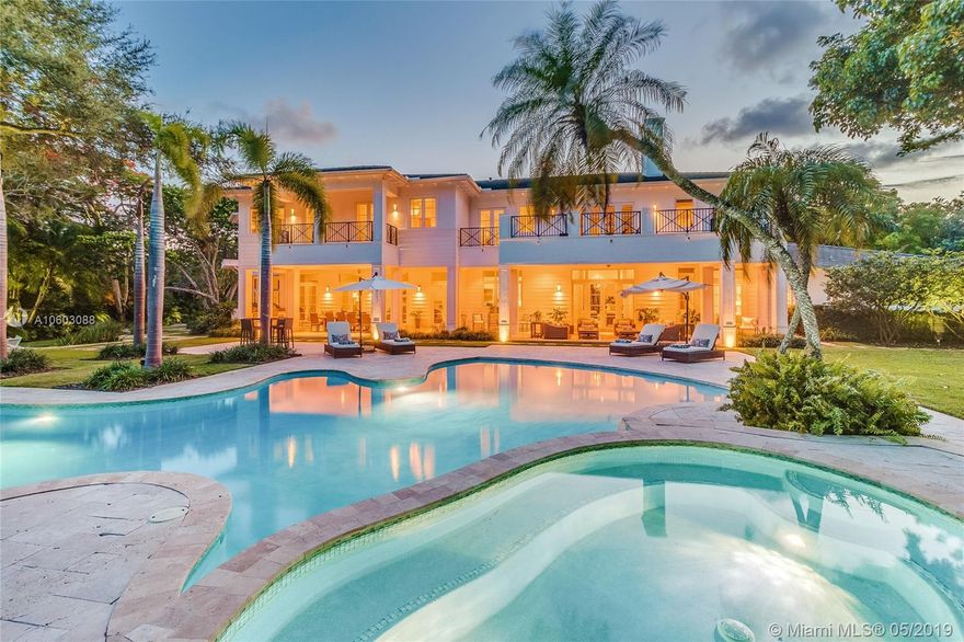 This LAKEFRONT paradise on Hammock Lake sits on nearly 44,000 SF (1.1 acres) of land and is nestled in a soon to be gated, quiet enclave in Coral Gables. This beautiful home features 10,715 SF and includes a great room, eat-in kitchen, theater room, 3 car garage, lush grounds, pool and a private water views. Upstairs offers master suite with oversized his and her closets and two offices, plus 4 additional bedrooms and gym. Fully equipped with a generator, chef's kitchen with state of the art appliances, brand new light wood floors and tons of natural light. Located minutes from Miami's best schools, restaurants, and shopping.