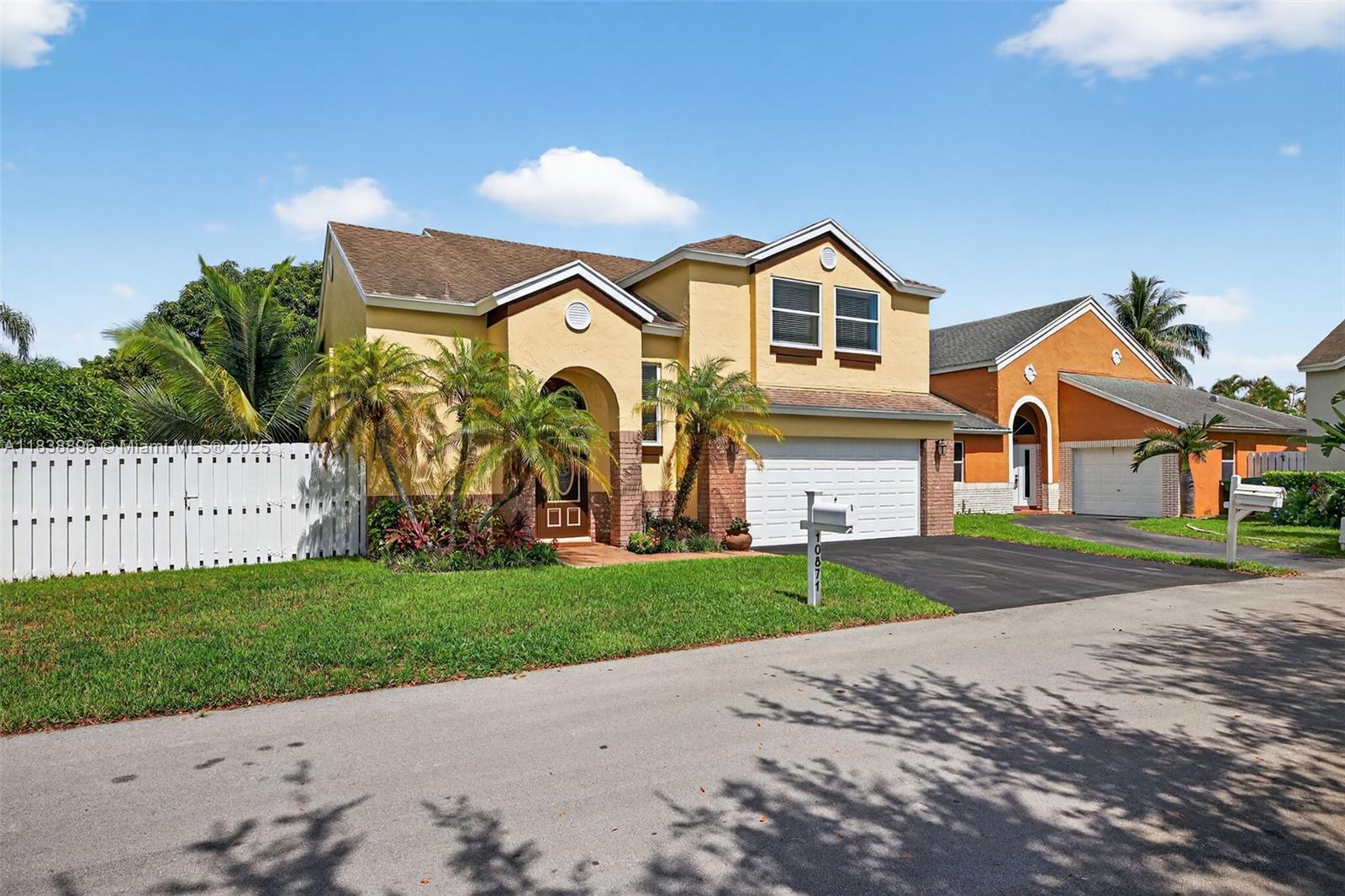 Stunning 3 bed, 2.5 bath corner-lot home in the heart of Davie with a spacious loft, perfect for a home office or optional 4th bedroom. The large primary suite features dual sinks, spa bath, built-ins, and dual shower heads. Hardwood floors and impact windows elevate the second story. Downstairs offers all tile flooring, crown molding, and Insteon smart lighting system throughout. The chef’s kitchen boasts granite counters, wood cabinetry, stainless steel appliances, and a breakfast bar. Enjoy a builder-covered patio, fenced yard, and 2-car garage. Community includes pool, Jacuzzi, tennis, clubhouse, and walking paths. No buyer approval. Low HOA. New Roof Pending.