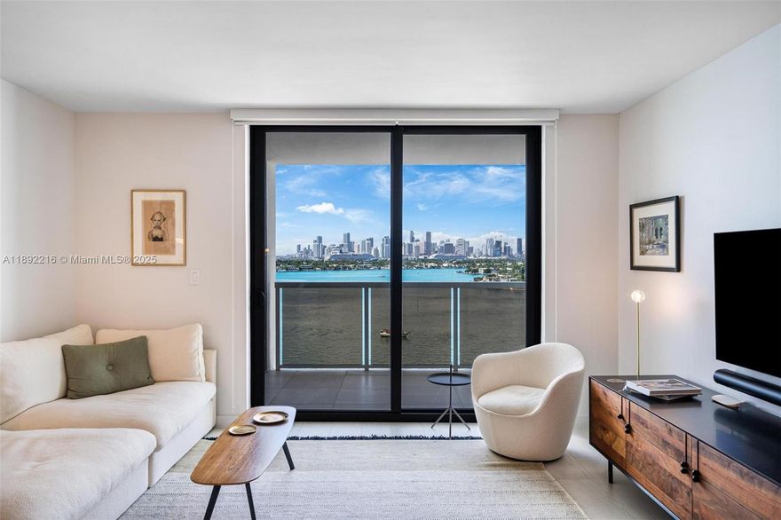 Nestled on Belle Isle in the heart of Miami Beach, this turnkey, fully furnished 2BR/2BA offers exceptional, unobstructed, south-facing bay views from every room. An expansive covered balcony is your front-row seat to daily dreamy Florida sunsets and outdoor diners. A split floor plan maximizes space and privacy. Washer/dryer inside the unit. XL walk-in closet. Full-service, resort-style building with 24/7 concierge, renovated common areas, gym, yoga & kids’ rooms, bay lounge. Sunset Harbour shops and trendy restaurants, Trader Joe’s, Fresh Market, the Standard Hotel, and beaches are just a few blocks away in this walkable and bike-friendly neighborhood. Boat dockage available (subj. to availability). Cable & wifi included. Kids’ playground & bark-park downstairs. Earliest move-in Nov 15.