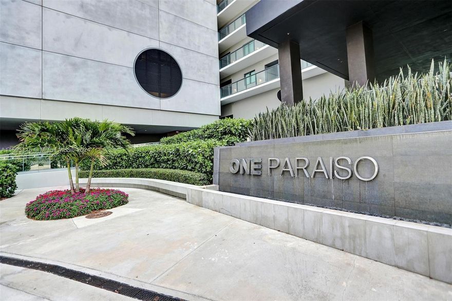 This 3 bedroom 3.5 bath condo with a den has GORGEOUS, unobstructed views of the Biscayne Bay! This beautiful condo features its own foyer entrance with semi-private elevator access, porcelain tile floors throughout & marble floors in the bathroom, an open kitchen with Sub-Zero & Wolf appliances and European cabinetry, custom closets & window treatments, floor to ceiling windows & 2 private balconies. One Paraiso has resort-like amenities which include 2 Olympic size pools, hot tub, state of the art fitness center, yoga room, spa, steam room, party room, business center, game room & much more. Maintenance includes water, basic cable & internet and 1 assigned covered parking space. Tenant occupied until 11/15/2025.