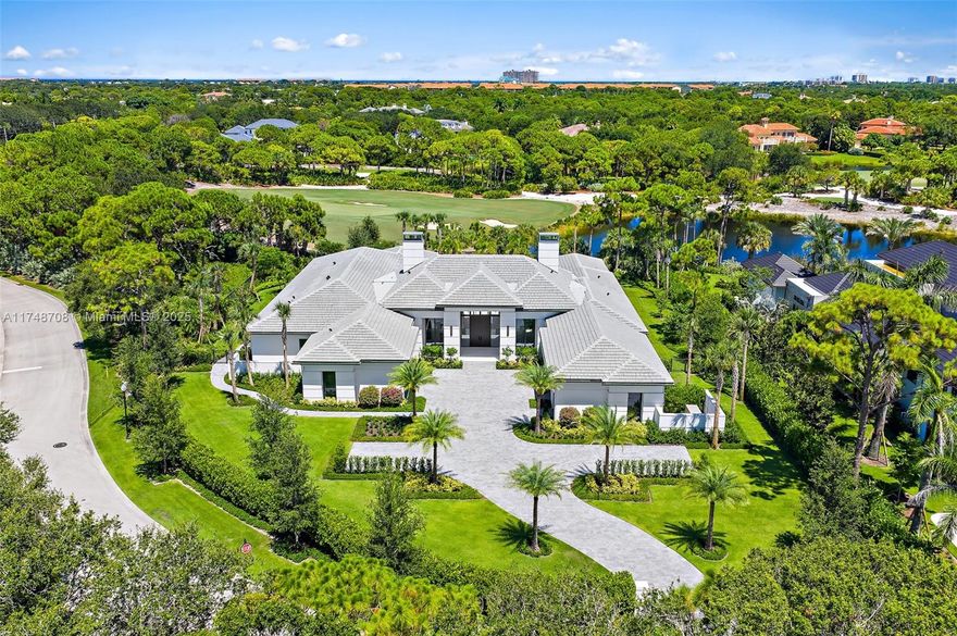 Spectacular customized brand-new one-story home in one of Jupiter's most sought-after communities:Bear’s Club. 
This newly delivered residence features an innovative design & top-of-the-line finishes.This home offers 4 spacious suites,6 bathrooms,2 offices with stunning views,two 2-car garages,a climate-controlled golf garage & a whole-house generator.The master suite boasts two magnificent master bathrooms and individual walk-in closets. The gourmet eat-in kitchen is equipped with top-of-the-line, state-of-the-art appliances.The meticulously designed landscaping enhances the breathtaking views.The outdoor area features a swimming pool with jacuzzi, creating the perfect setting for relaxation and entertainment.
Bear's Club is the most exclusive and expansive golf community in the region.