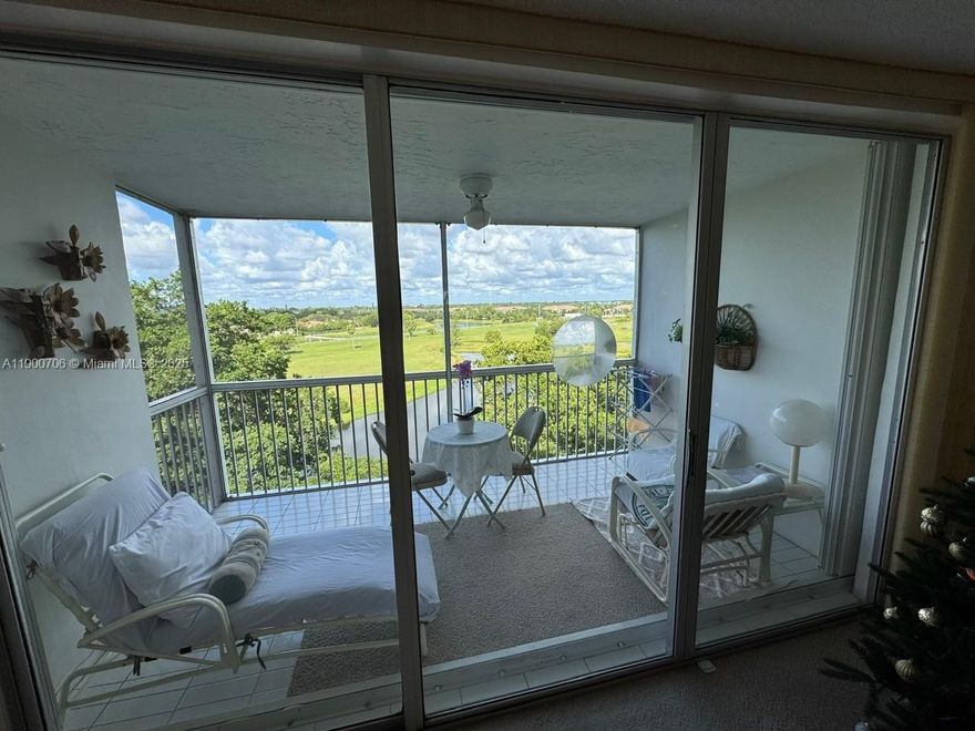 This 2/2 condo in the desirable Palm-Aire community on the 7th floor with incredible views of the water and lush and garden spaces offering style and comfort in a serene setting is a MUST-SEE! Unit is clean and tidy and can be sold fully furnished for your convenience w/ ACCORDIAN SHUTTERS on EVERY window/door. Laundry is located on each floor along with a storage room. Unit is located just steps from the pool and clubhouse. Well-managed building with strong reserves, no pending assessments, completed 50 year certification and reserve study. Roof and concrete restoration all done in the last 3 years. Located near Top Golf & The POMP. Community boasts miles of recreational pathways for outdoor living along with a pool, gym, BBQ areas, storage with secure entry,night security and newer roof.