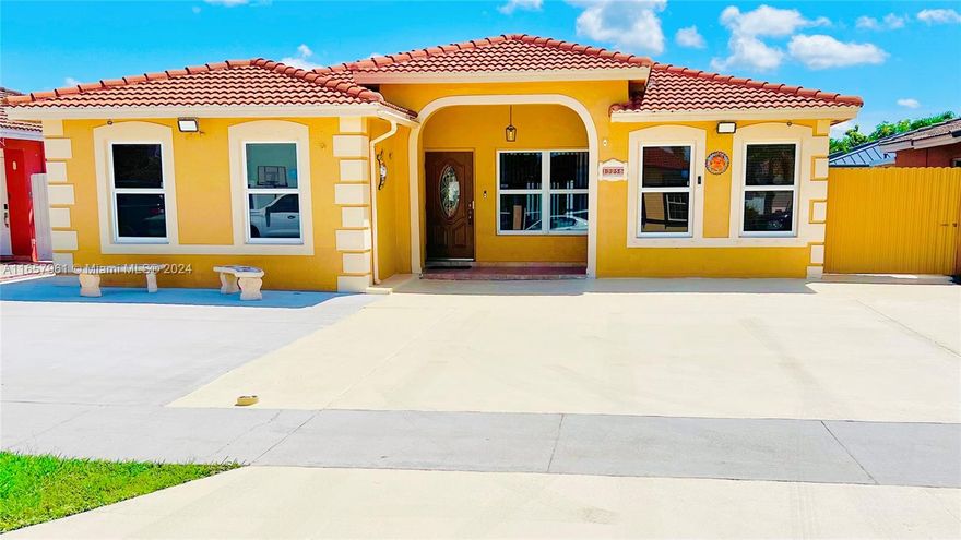 Discover this stunning 4/2 home in the South of Miami-Dade. This beautifully maintained property is located on a quiet, dead-end street in a peaceful neighborhood and boasts impact windows for added security and energy efficiency. Enjoy outdoor living with a spacious screened enclosed patio featuring an insulated roof and complete with accordion shutters for storm protection. The patio, driveway, and sides of the home are all elegantly paved with concrete, offering low maintenance and clean aesthetics. Conveniently located with easy access to the Florida Turnpike, near top-rated public and charter schools, and just minutes from major convenience stores and retailers, this home is perfect for families seeking comfort and convenience in a serene, private setting. Don't miss out on this gem!